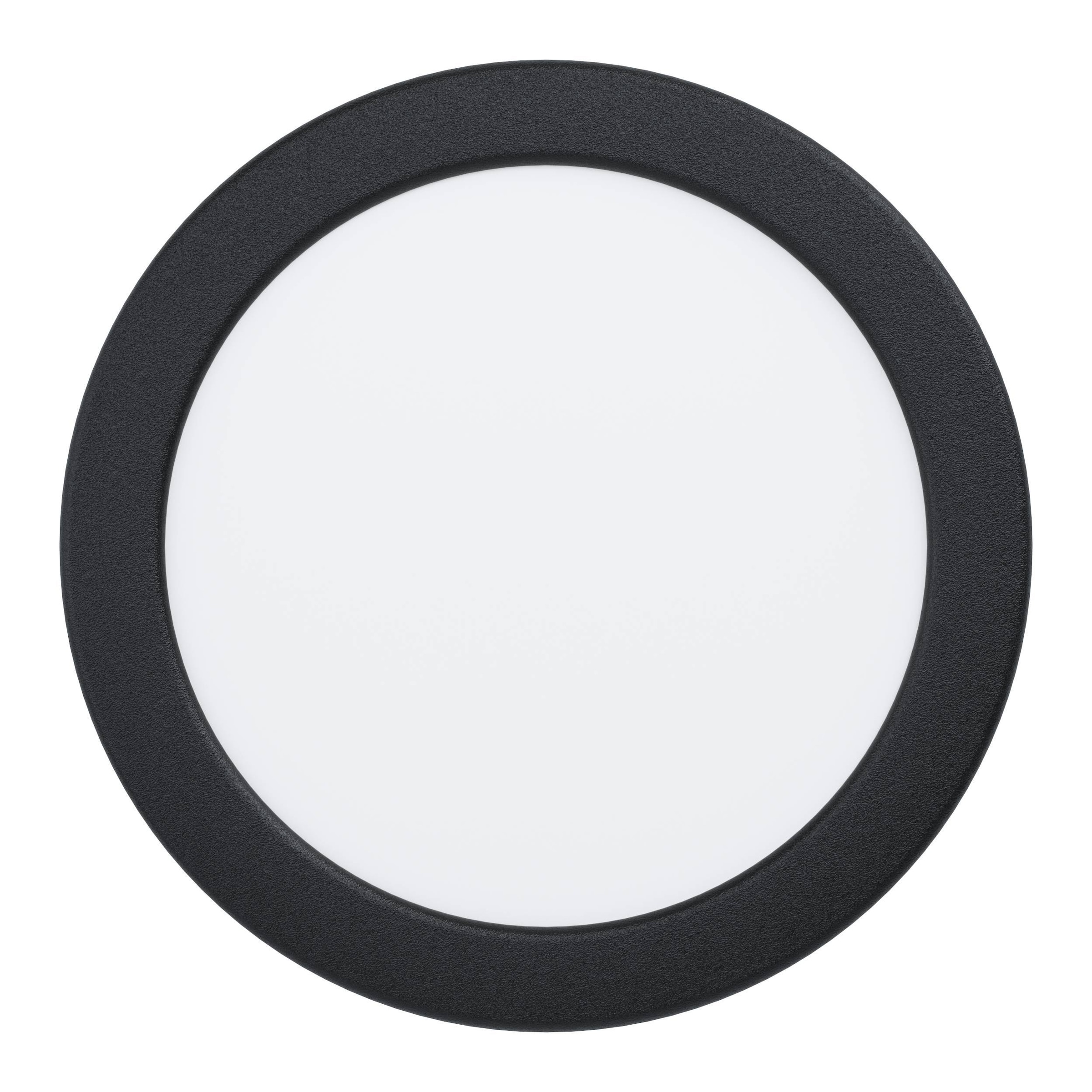 EGLO Einbauleuchte »Fueva 6-Z Deckenlampe, ZigBee, App und Sprachsteuerung, Badlampe, IP44« LED-Modul 1 Stk. Kaltweiß | RGB Einbauleuchte - Ø16,8 x ET40 cm - schwarz - 9,5W inkl.