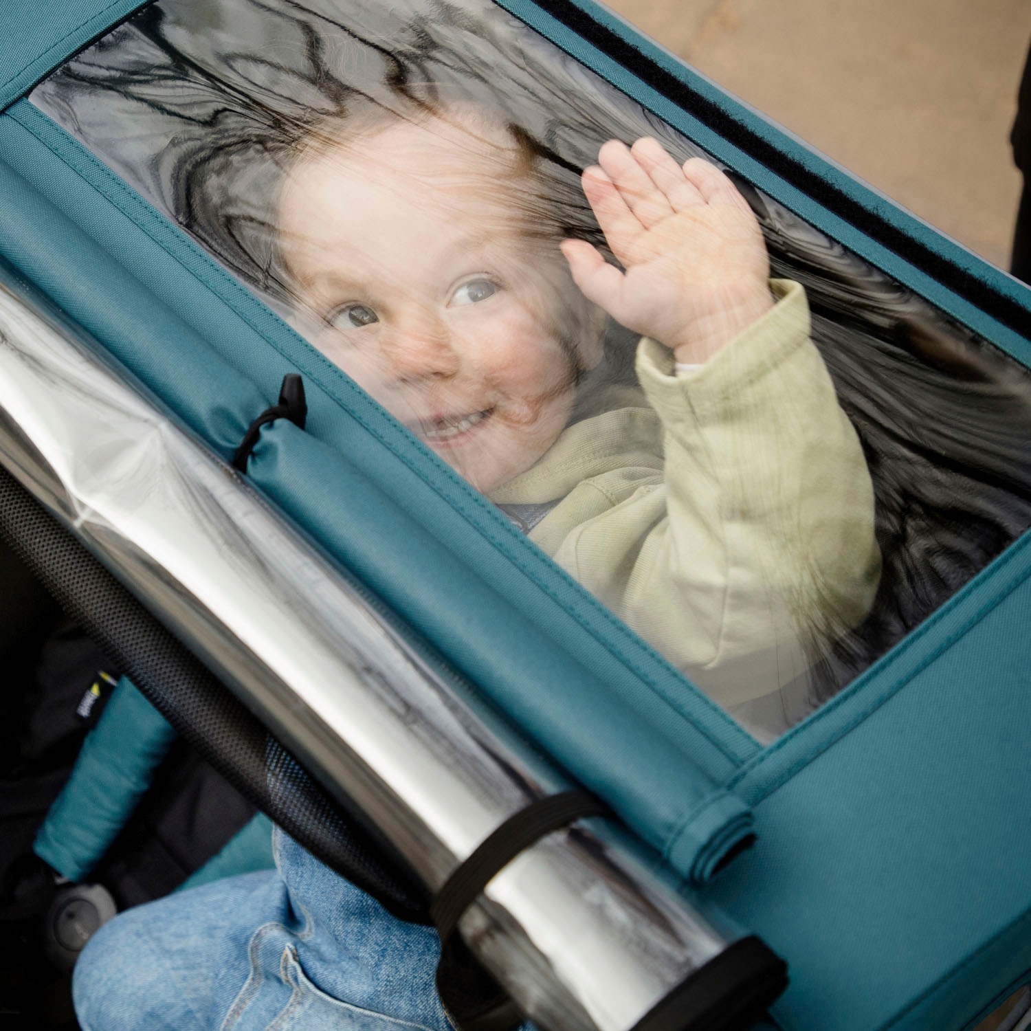 Hauck Fahrradkinderanhänger »2in1 Bike Trailer und Buggy Dryk Duo, melange grey«, für 2 Kinder; inklusive Deichsel