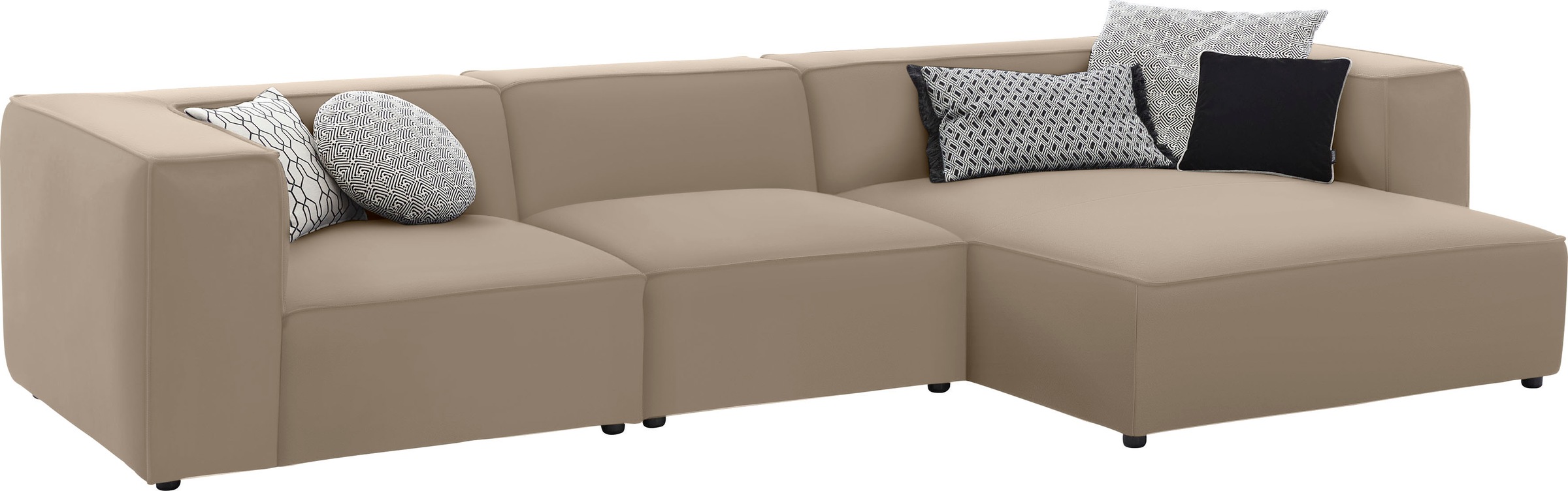 W.SCHILLIG Ecksofa »around-the-block«, mit eleganter Biese, mit Federkern, Breite 341 cm