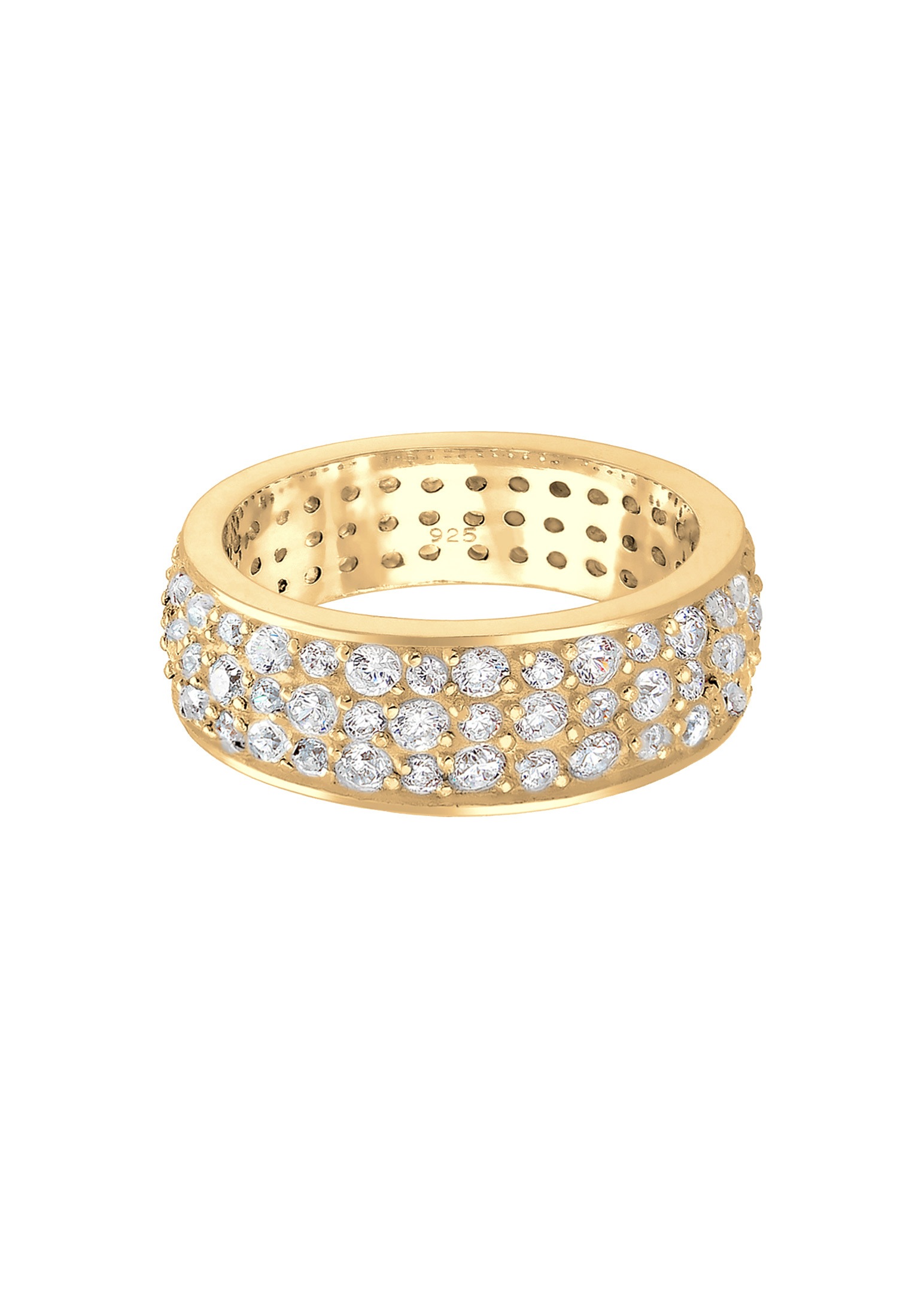 Elli Premium Silberring »Ring Microsetting Zirkonia Weiß 925 Sterling Silber«