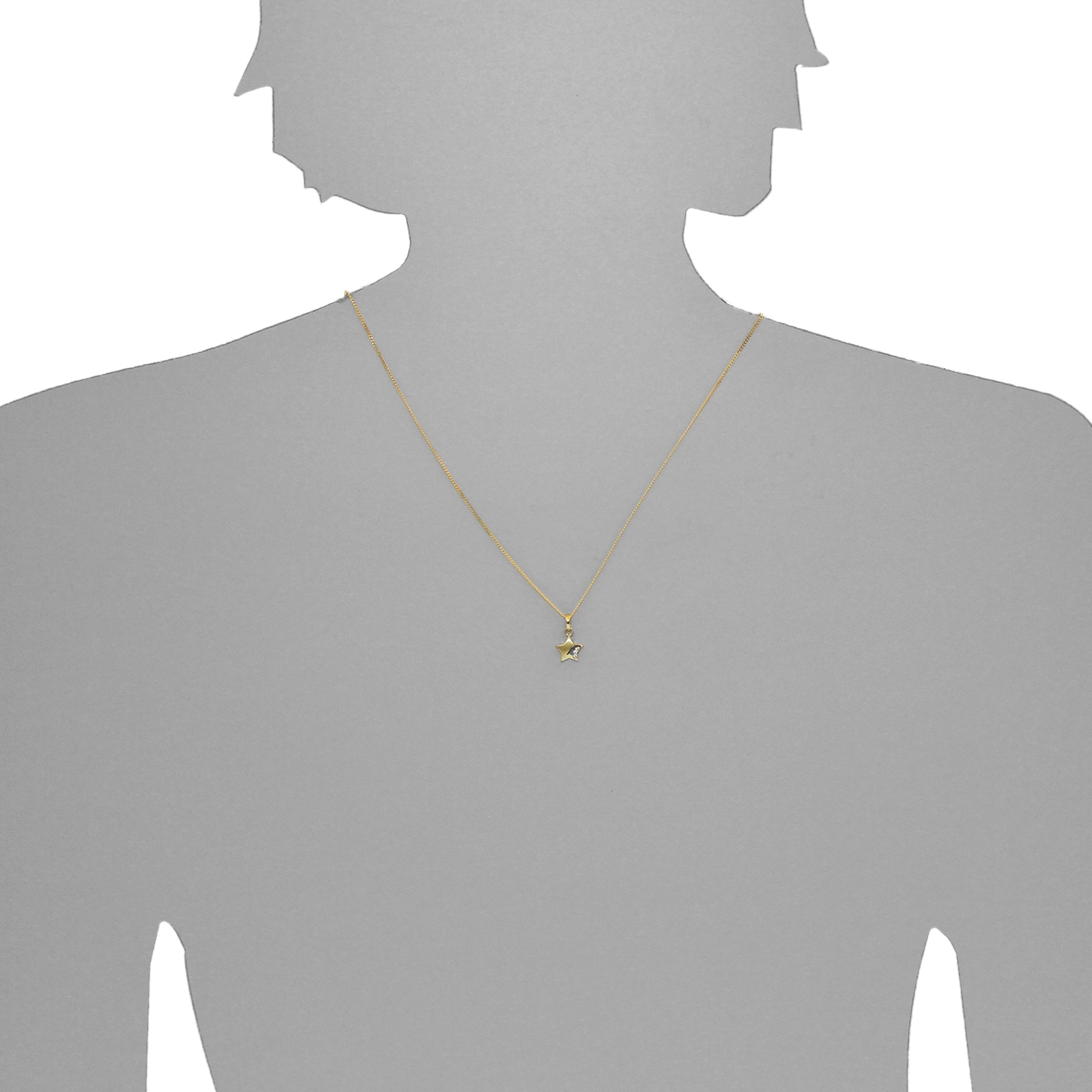 OSTSEE-SCHMUCK Kettenanhänger »- Stern - Gold 333/000 - Zirkonia«