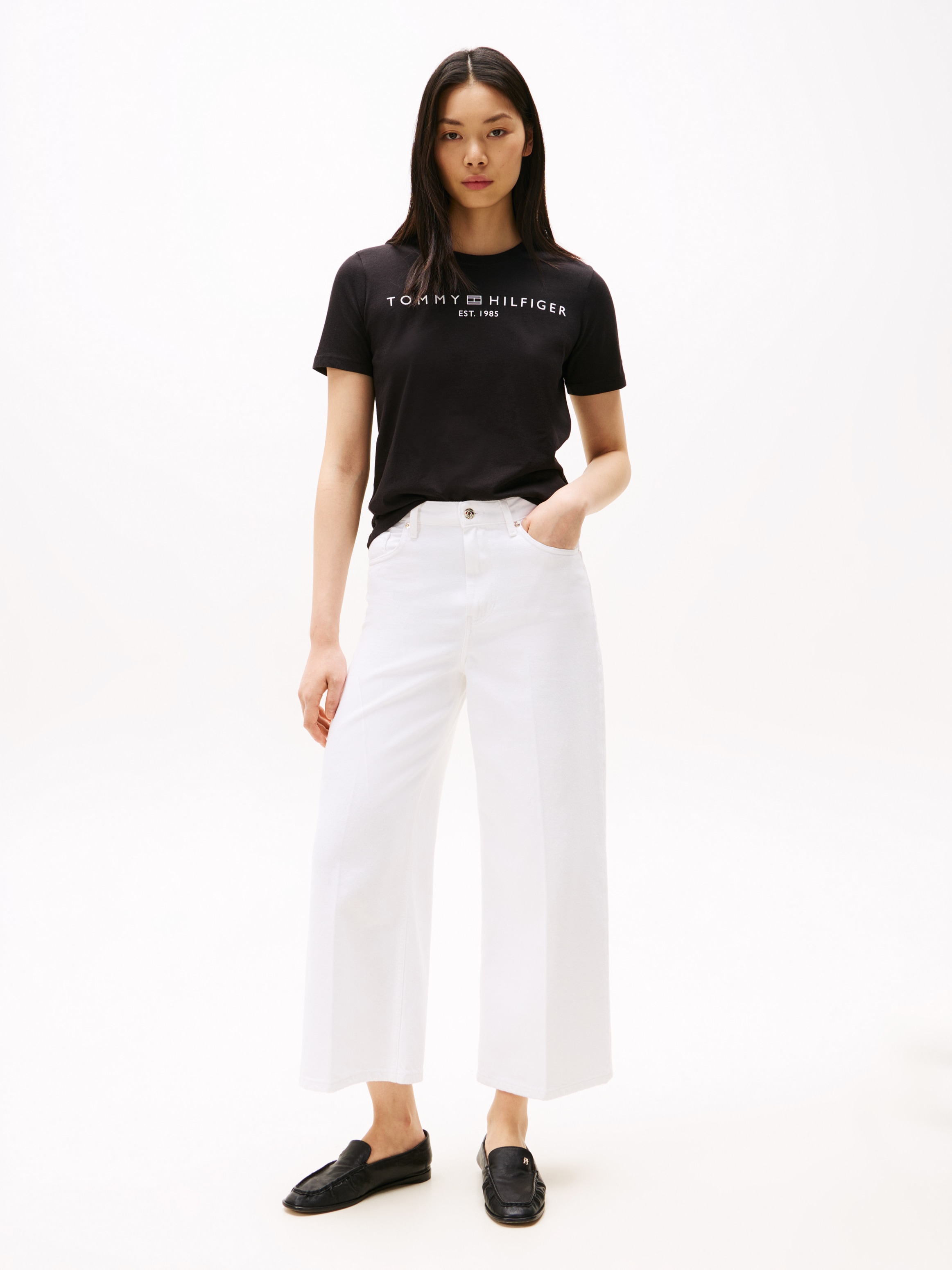 Tommy Hilfiger T-Shirt »REG CORP LOGO C-NK SS«, mit Logoschriftzug