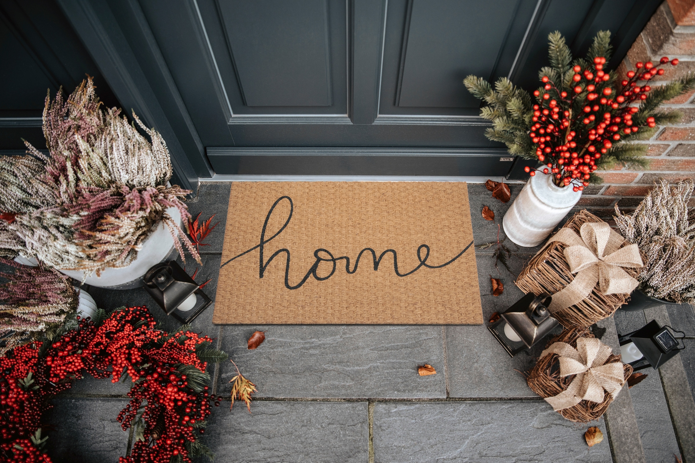 HANSE Home Fußmatte »Kokos Braided Home, Türmatte«, rechteckig, 15 mm Höhe, Kokos, Schmutzfangmatte, Outdoor, Rutschfest, Innen, Kokosmatte, Flur