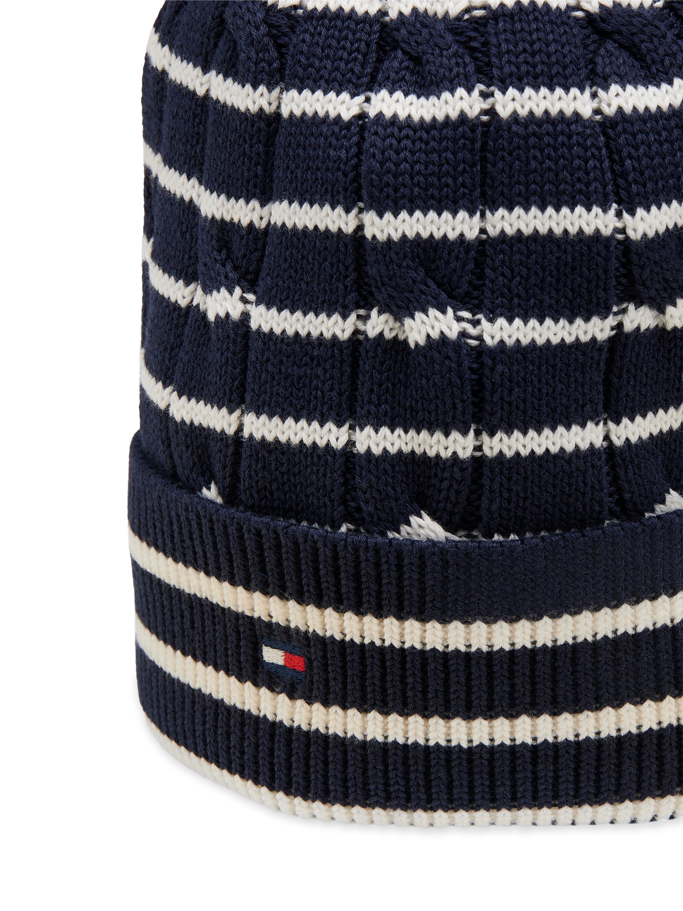 Tommy Hilfiger Beanie »ESSENTIAL CABLE BEANIE« Regular fit mit Markenlogo