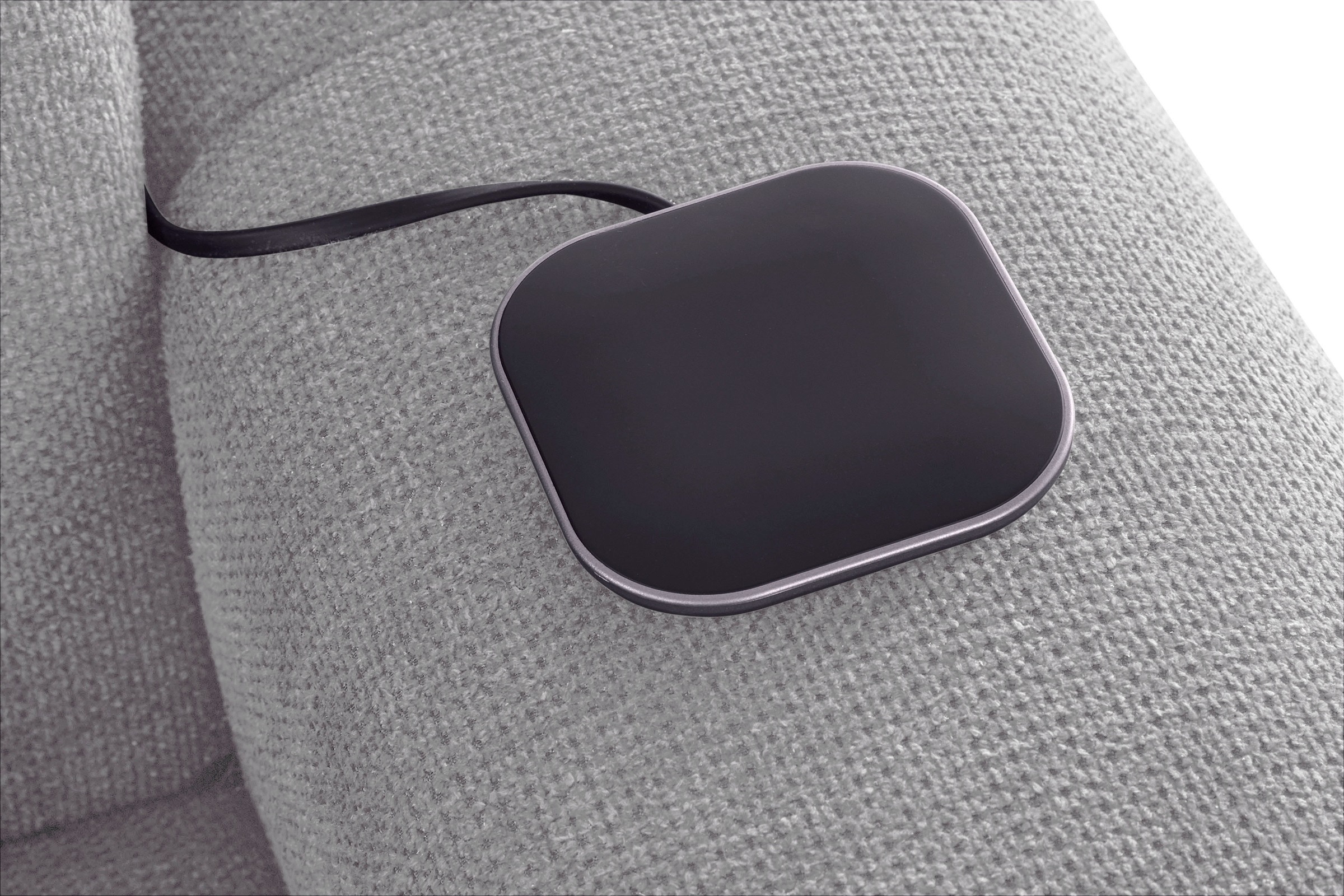 COTTA Ecksofa »Mia L-Form mit 3 Zierkissen«, wahlweise mit Bettfunktion, Bettkasten, Beleuchtung & Wireless-Charger