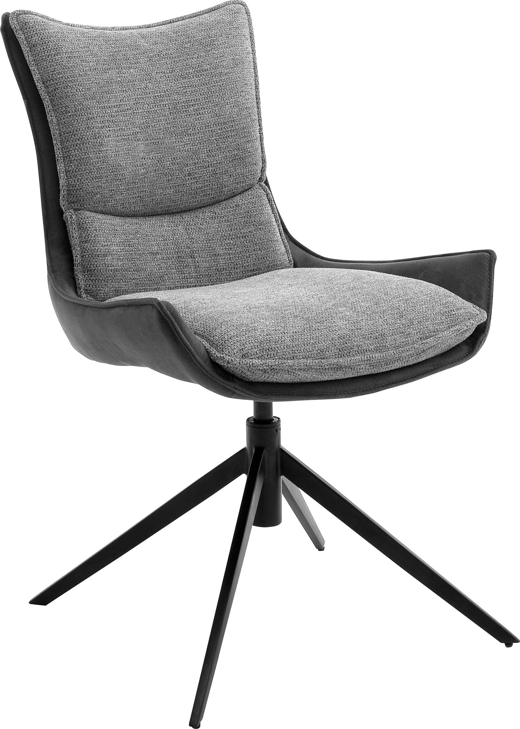 MCA furniture 4-Fußstuhl »Kitami«, (Set), 2 St., Esszimmerstuhl drehbar 360° mit Nivellierung, Stoffbezug, bis 120 kg