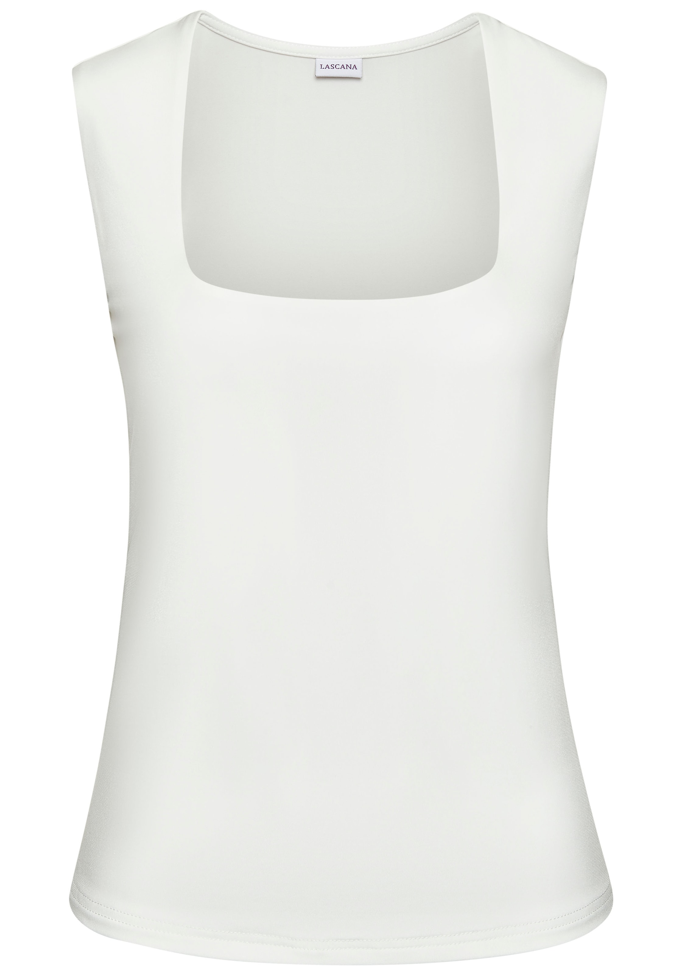 LASCANA Tanktop, aus bügelfreiem Material, elegantes Basic-Top mit breiten Trägern