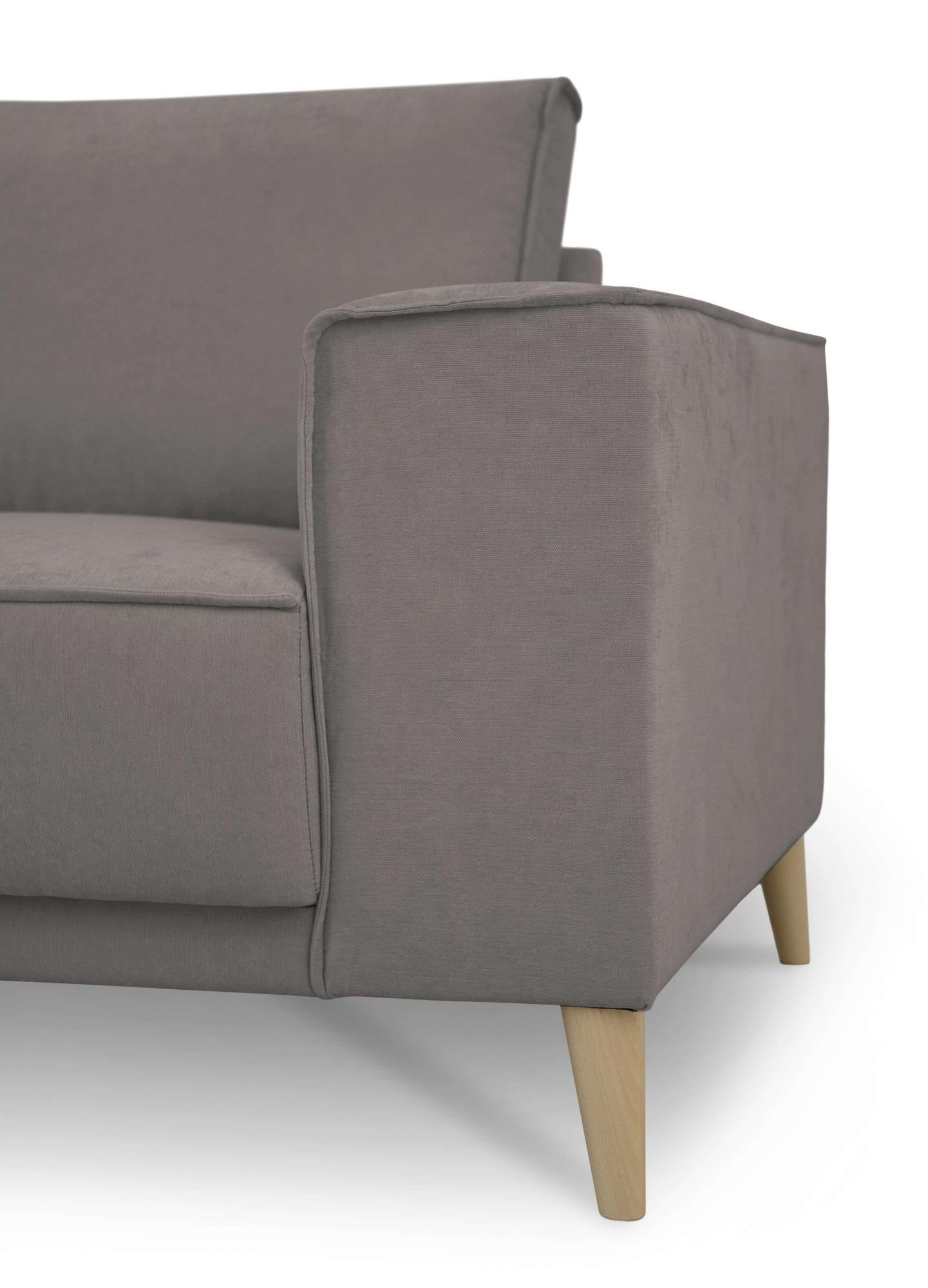 OTTO home Ecksofa »Oland Skandi, weicher Chenille-Stoff« L-Form, 280 cm, Wellenunterfederung, Skandi-Design, Massivholzfüße