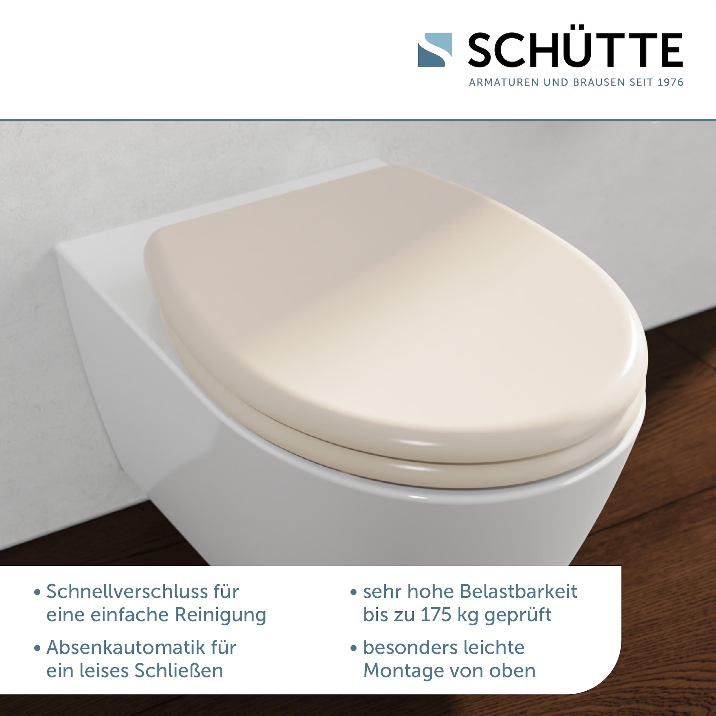 Schütte WC-Sitz, mit Absenkautomatik und Schnellverschlusstechnik