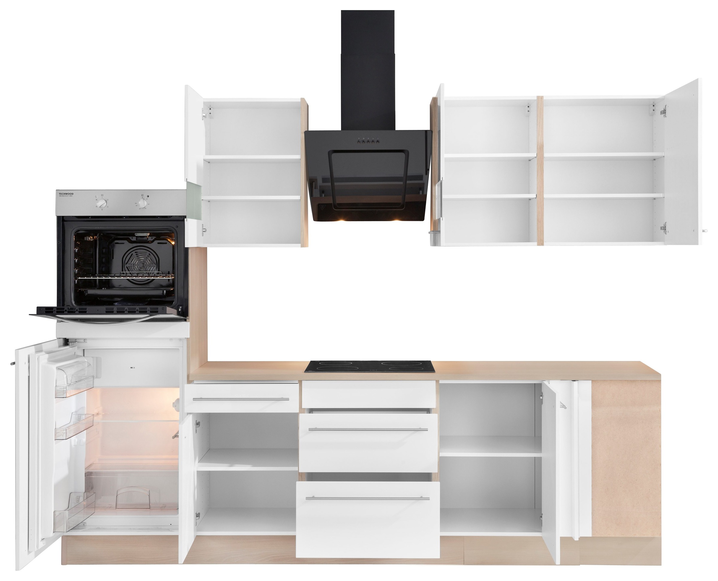 OPTIFIT Winkelküche »Bern«, Stellbreite 285x175 cm, wahlweise mit E-Geräten