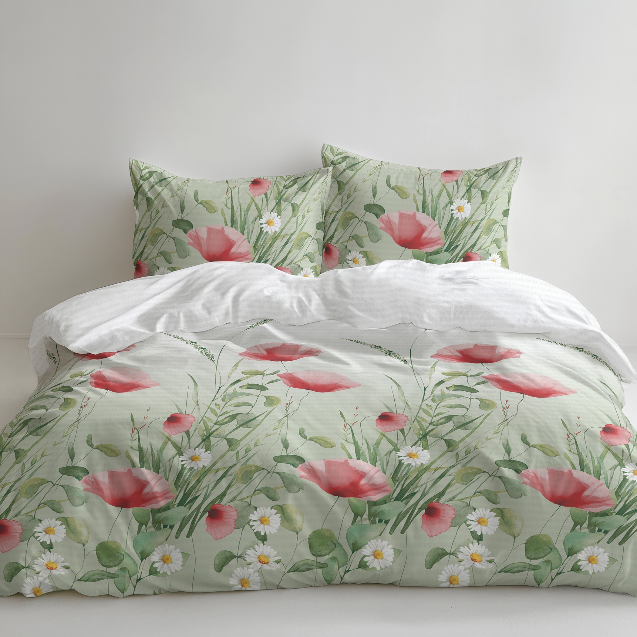 Florella Bettwäsche »»Liara grün« Soft-Touch Seersucker,  50% Baumwolle, 50% Viskose«