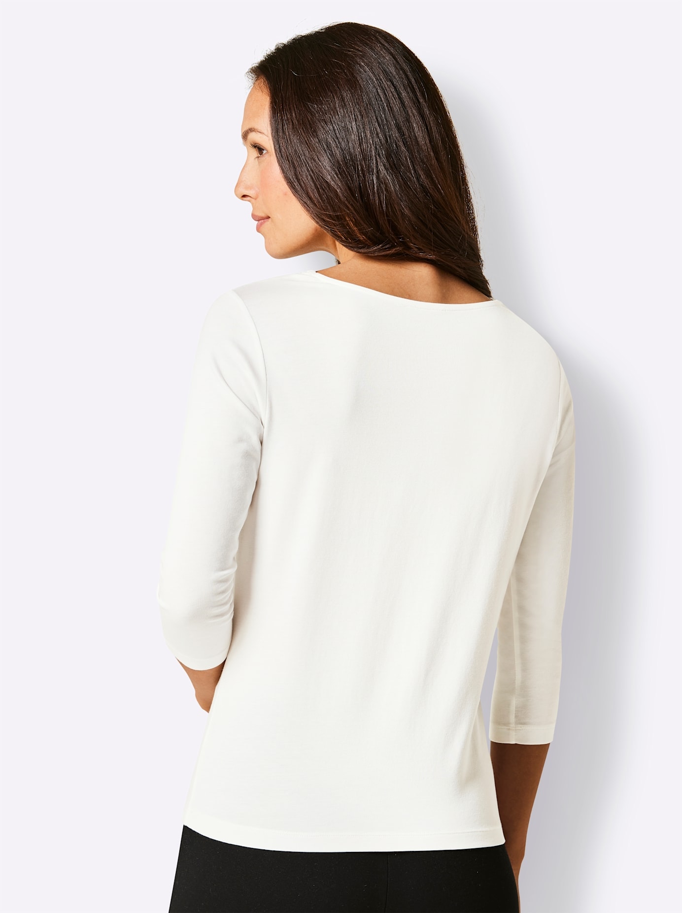 CREATION L PREMIUM V-Shirt »Modal-Baumwoll-Shirt« 1 Stk.