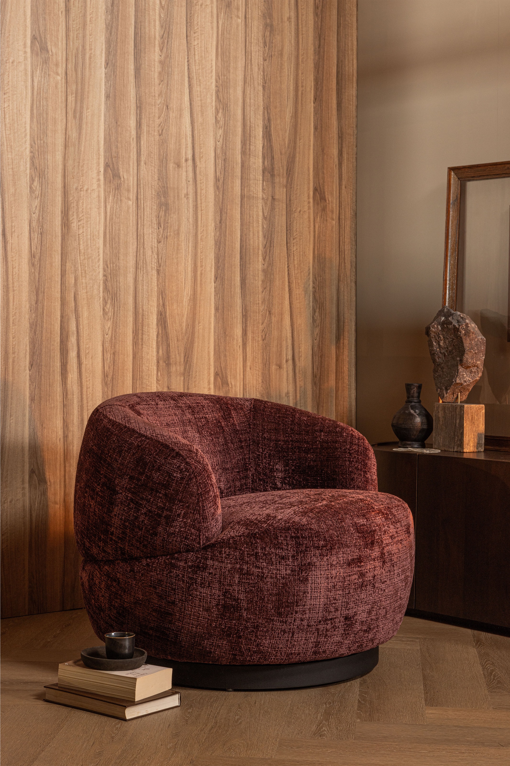 WOOOD Drehsessel »Woolly«, runde Form, in jede Richtung drehbar! Breite 84 cm