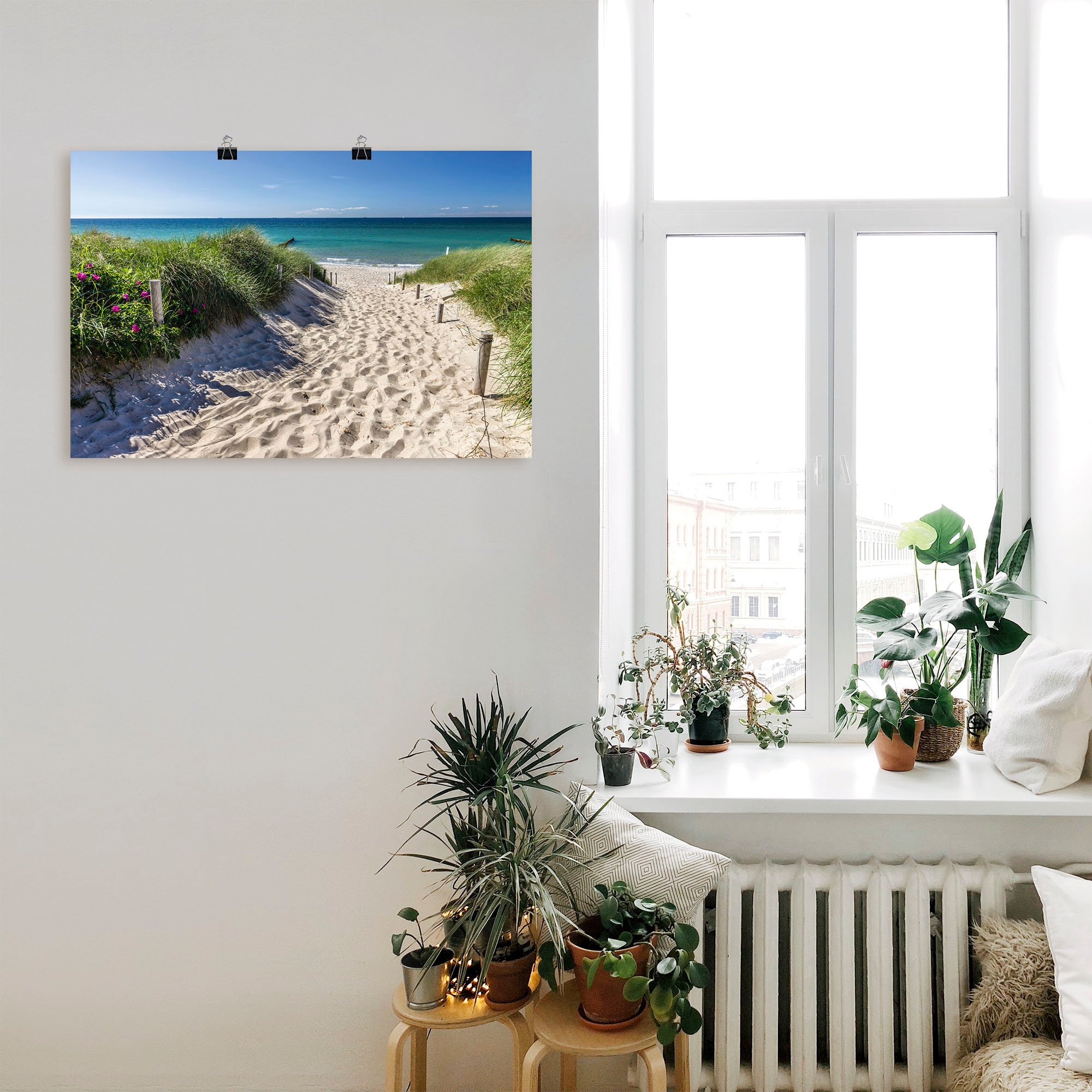 Artland Wandbild »Weg zum Strand an der Ostsee«, Strandbilder, (1 St.), als Alubild, Outdoorbild, Leinwandbild, Poster, Wandaufkleber