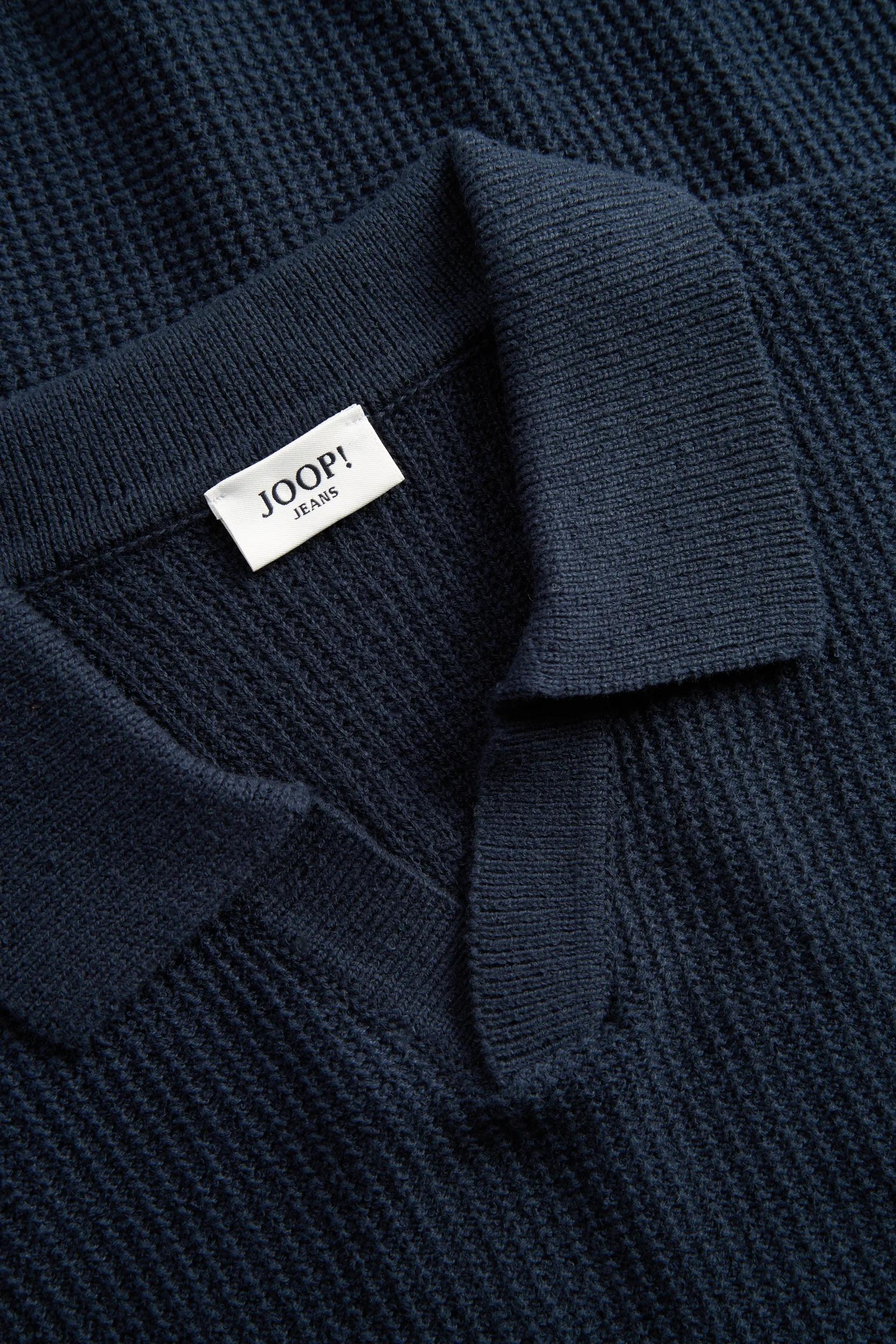 Joop Jeans Polokragenpullover »Ove« mit feinem Strukturmuster