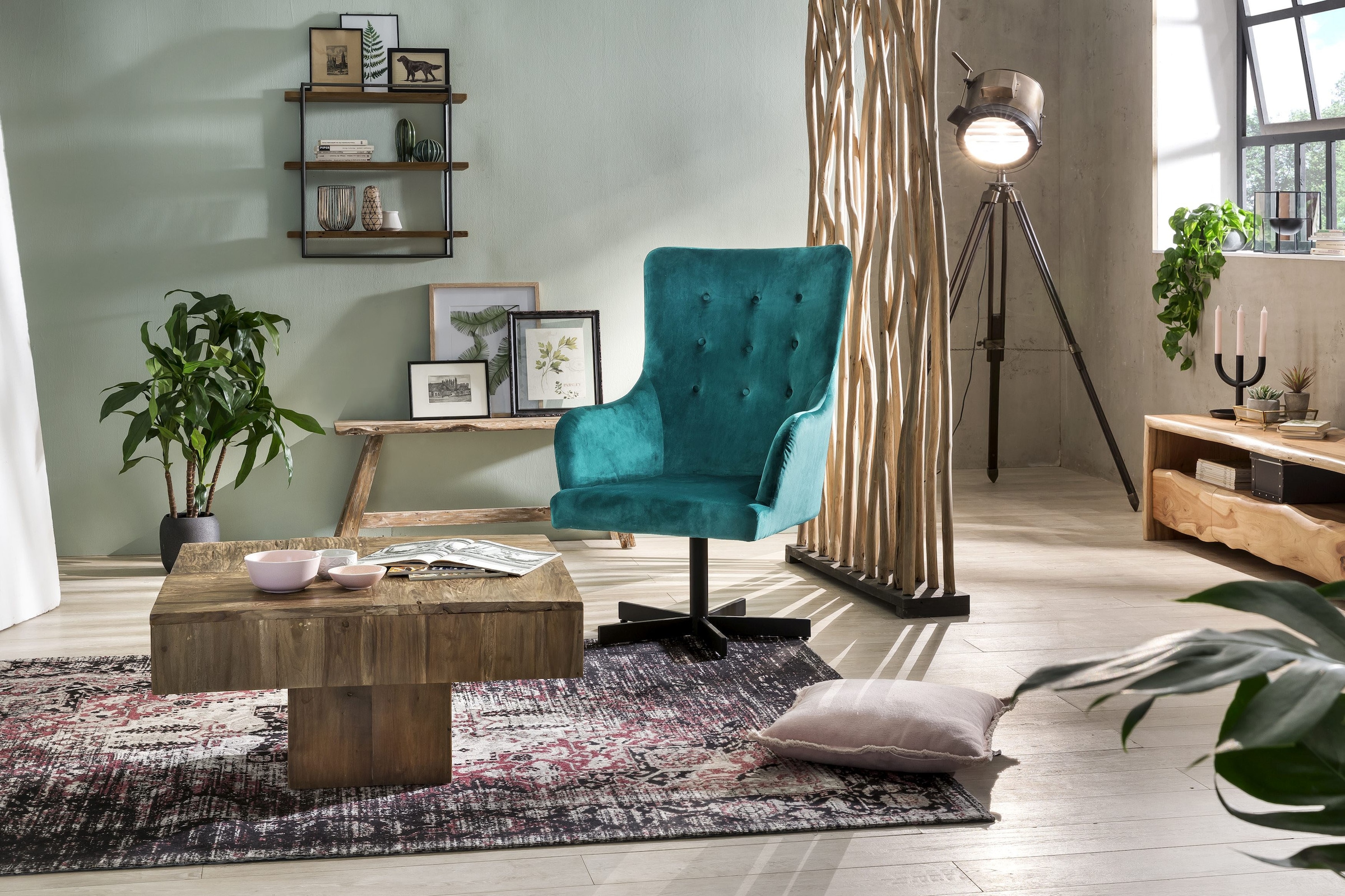 SIT Lowboard »Albero« massive Akazie mit Baumkante, Breite 146 cm