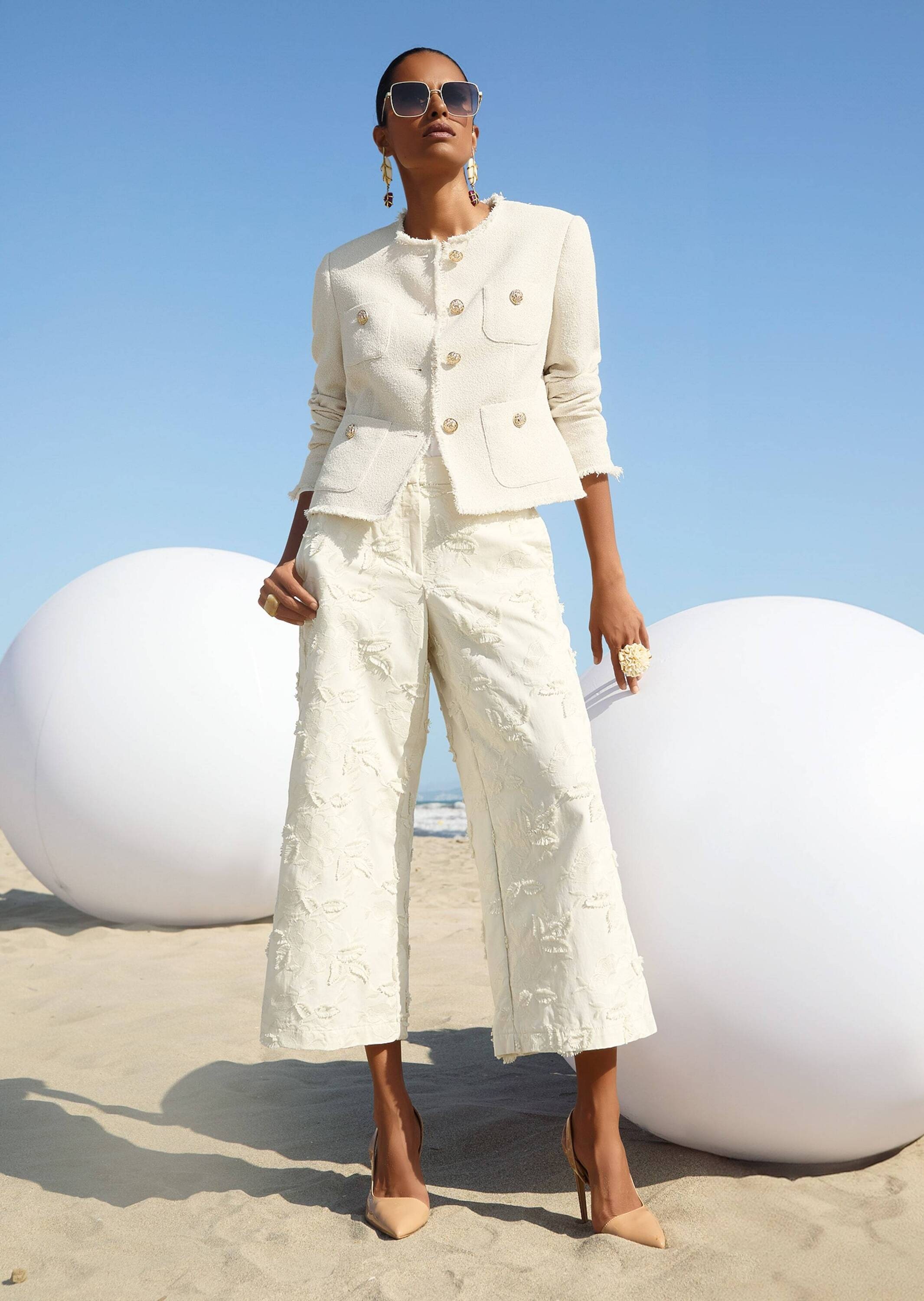 MADELEINE Kurzblazer »Blazer Kurzblazer mit Fransenkanten«