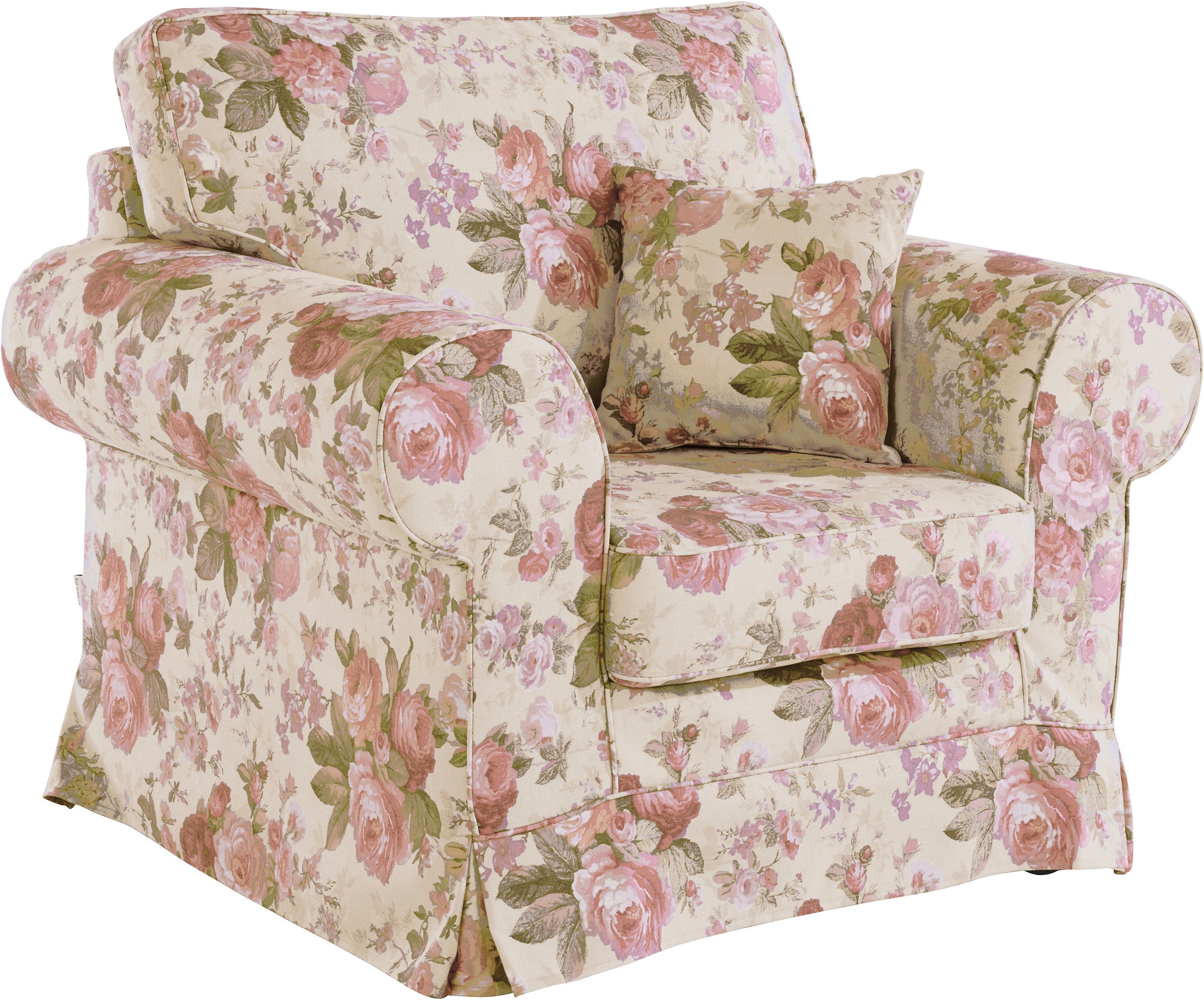 Home affaire Sessel »Shadmoor«, Hussenoptik, in uni oder mit Blumendruck, passend zur Shadmoor-Serie