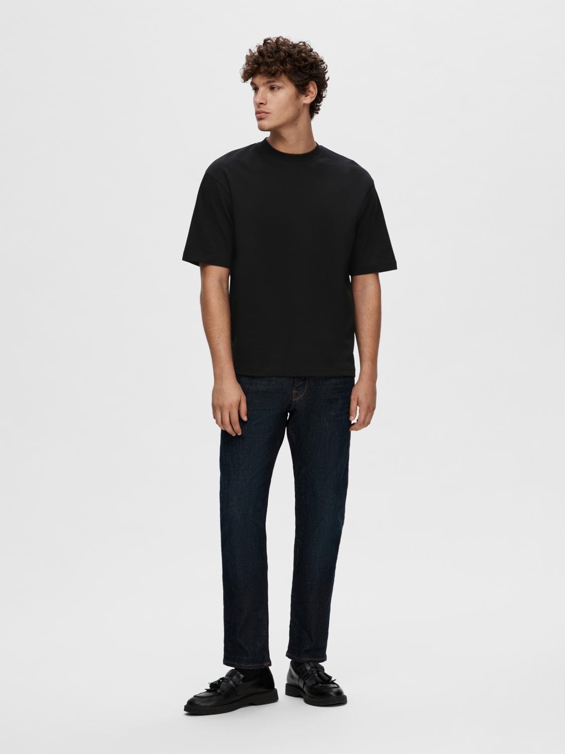 SELECTED HOMME Rundhalsshirt »SLHLOOSEOSCAR SS O-NECK TEE NOOS«