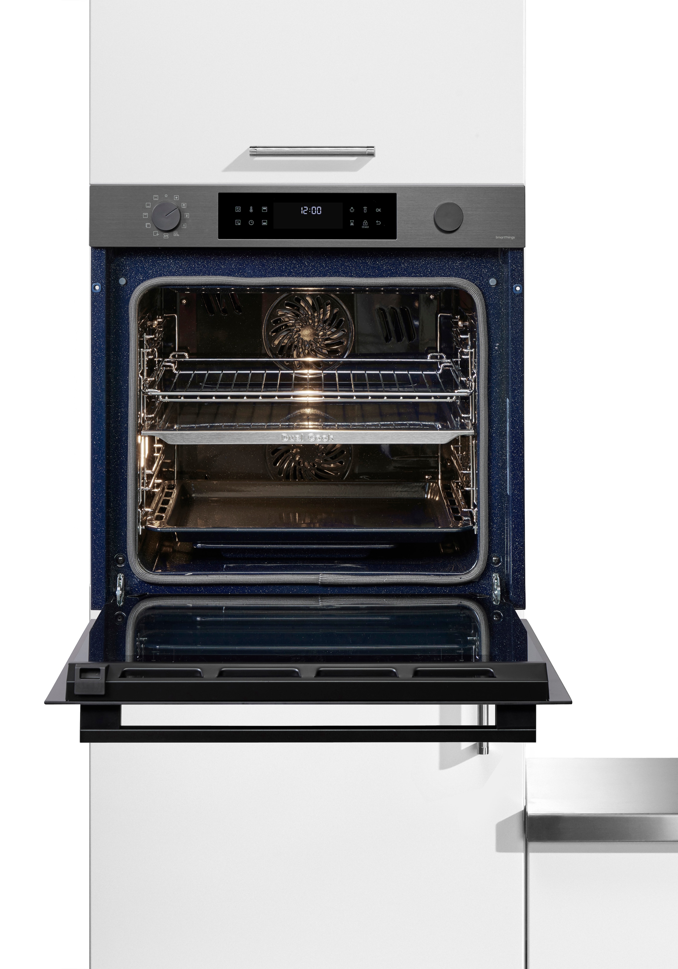 Samsung Pyrolyse Backofen Serie 4 »NV7B44503DB«, Pyrolyse-Selbstreinigung, Dual Cook – Ein Ofen. Zwei Garräume. Maximale Flexibilität.