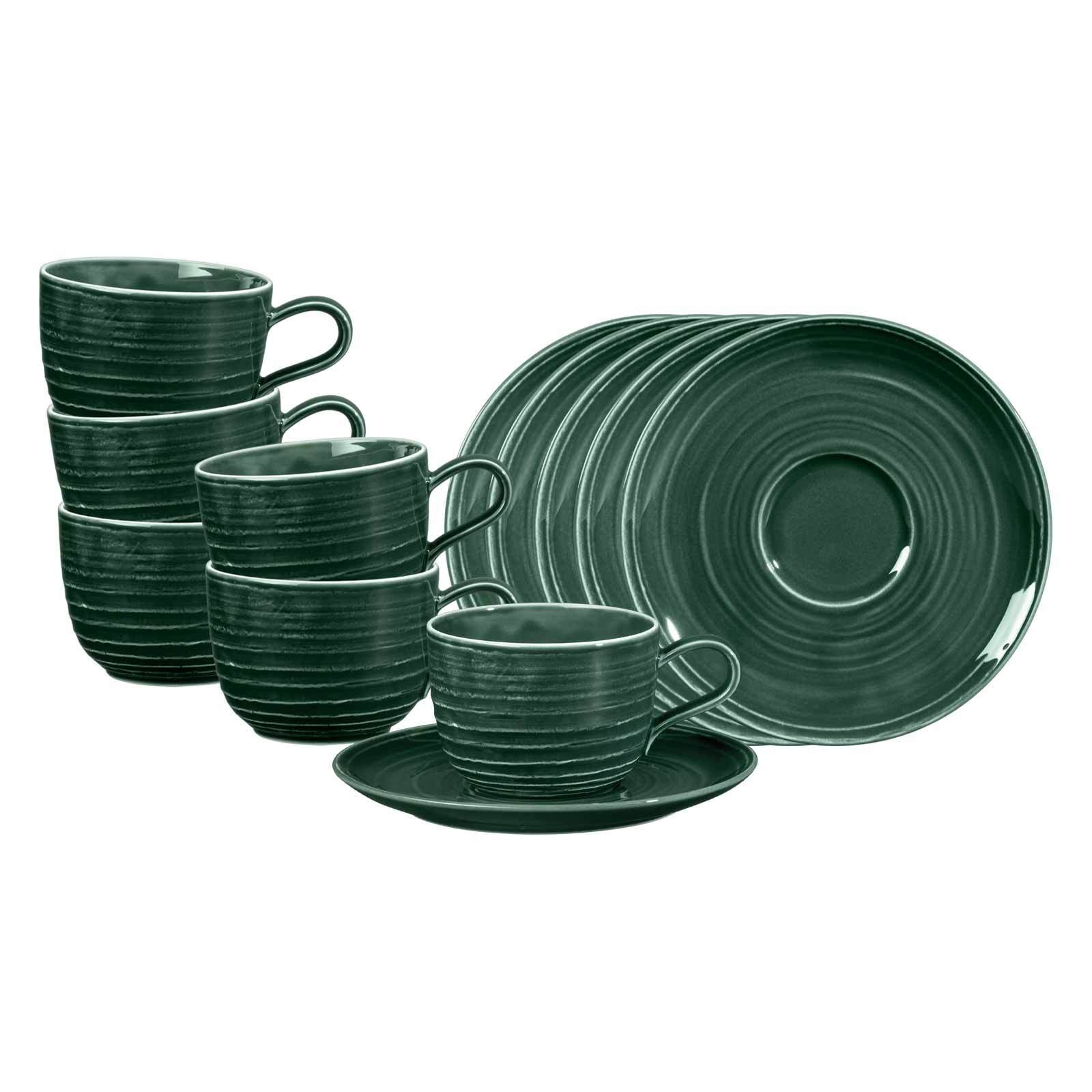 Seltmann Weiden Kaffeetassen mit Untertassen Terra 260 ml 6er Set