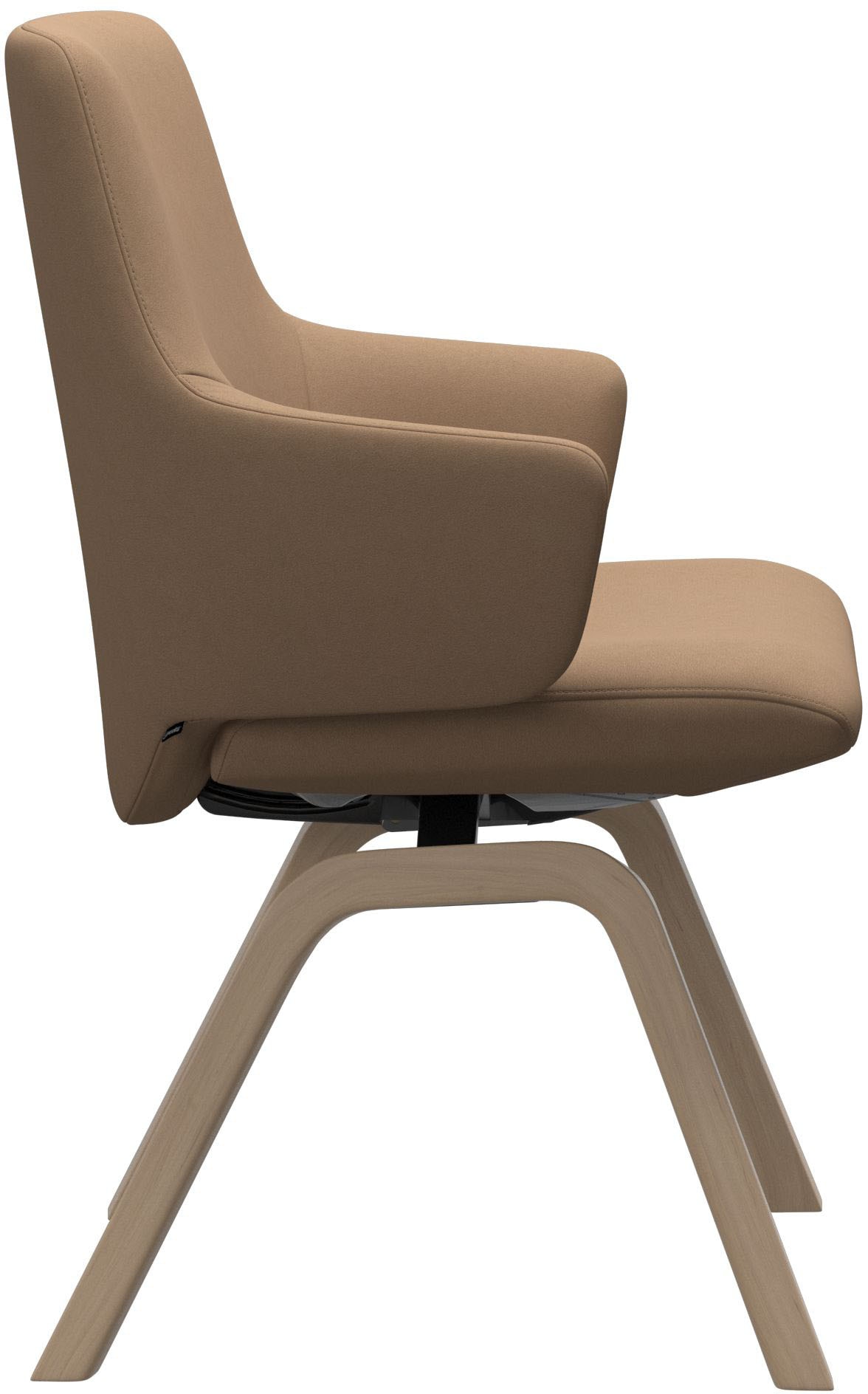 Stressless® Polsterstuhl »Laurel«, Microfaser DINAMICA, Low Back mit Armlehne, Größe L, mit schräggestellten Beinen in Schwarz