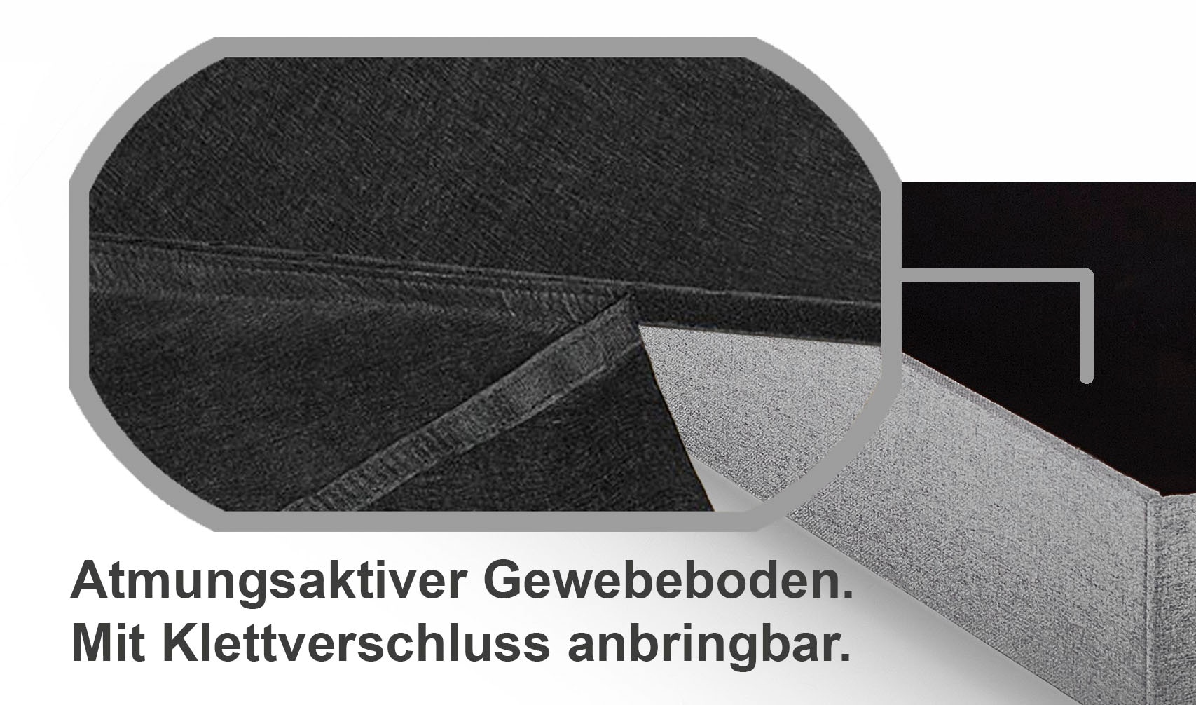 meise.möbel Boxbett »Korsika inkl. Bettkasten, mit Cord-Stoff bezogen«