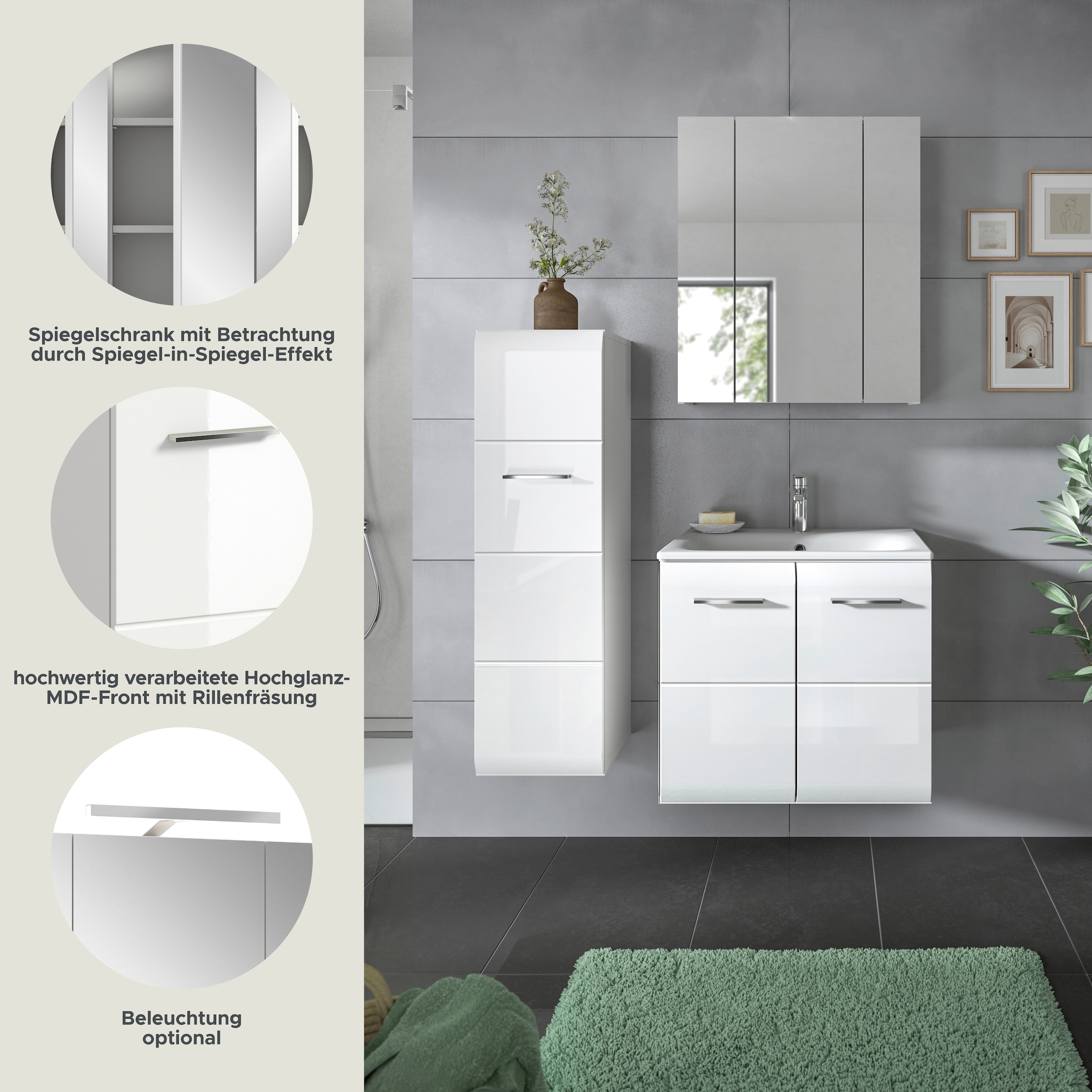 INOSIGN Badezimmer-Set Set, 4 Stk. tlg.