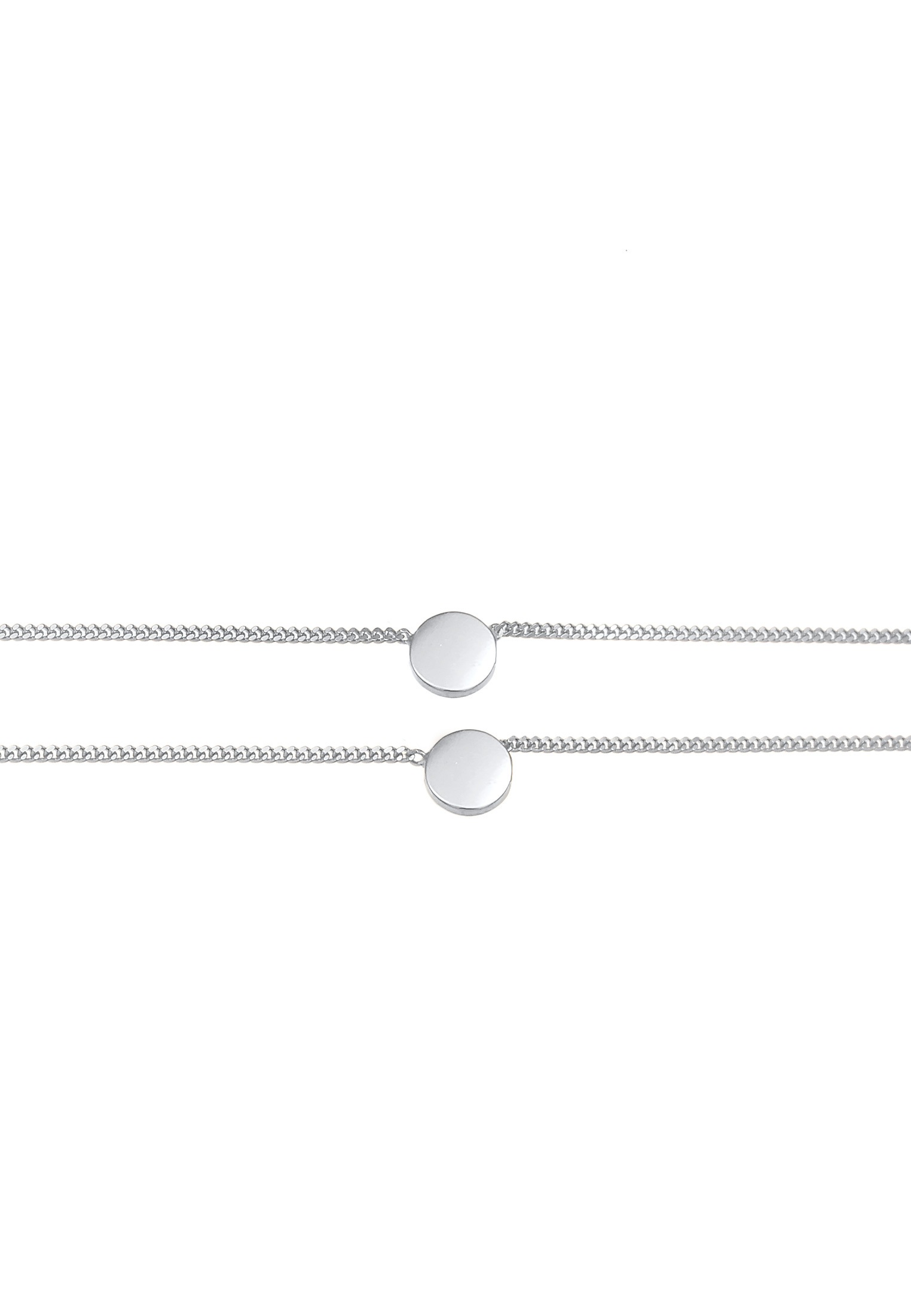 Elli Choker »Halskette Choker Layering Disc Kreis Geo 925 Silber«