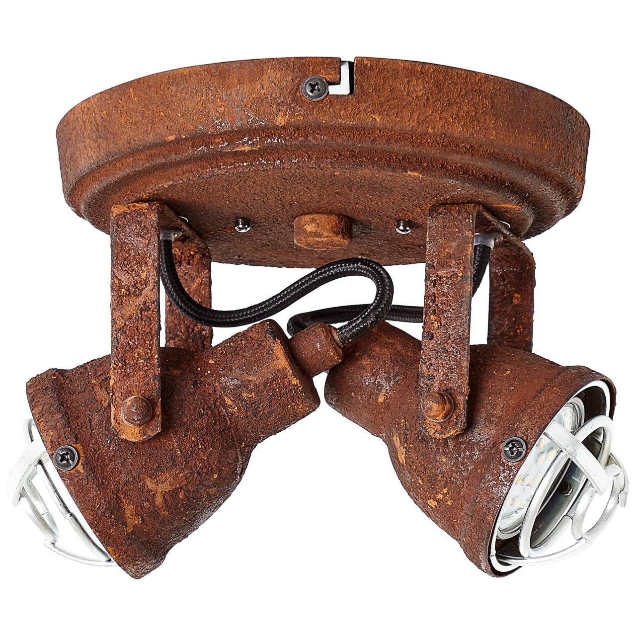 Brilliant Deckenstrahler »Bente« GU10 1 Stk. Spotrondell 2flg rostfarbend