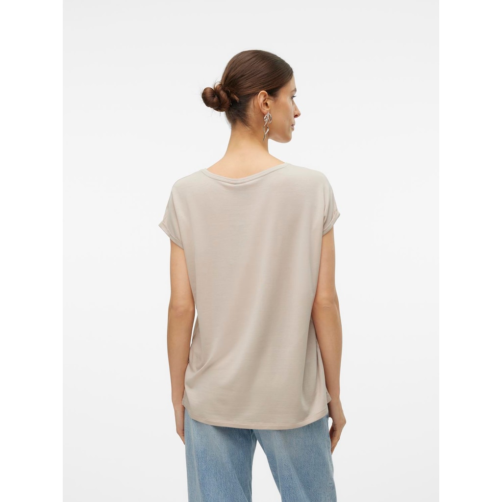 Vero Moda Rundhalsshirt »VMAVA PLAIN SS TOP GAJRS NOOS«