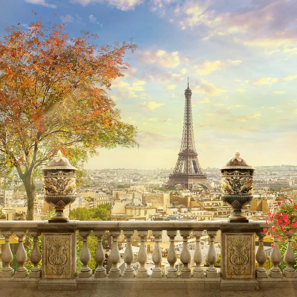 Papermoon Fototapete »Panorama von Paris«