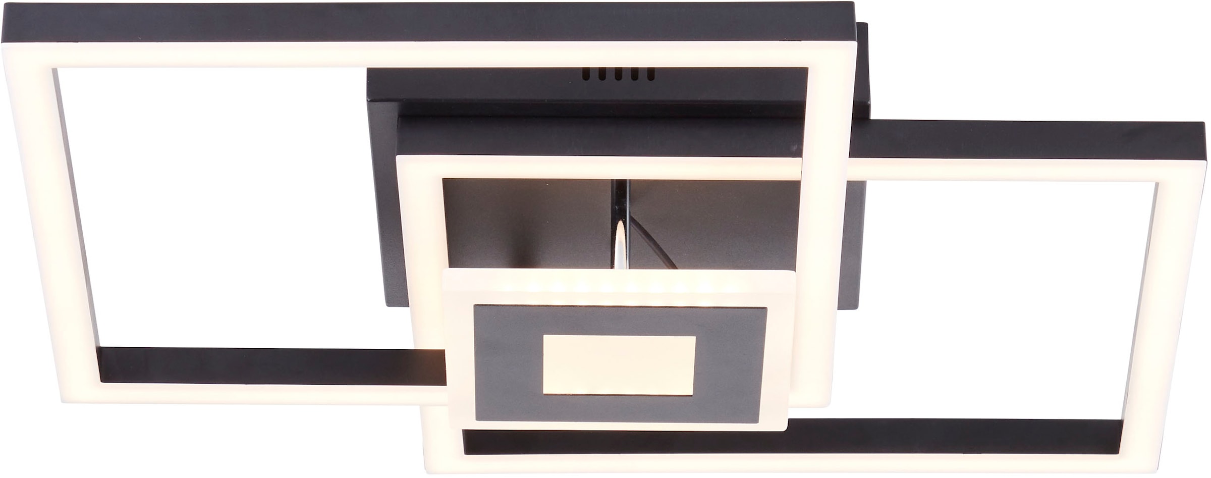 Brilliant LED Deckenleuchte »Avanza« LED-Modul Warmweiß LED-Profilleuchte, 40 x 40 cm, 2900 lm, 3000 K, schwenkbar, schwarz