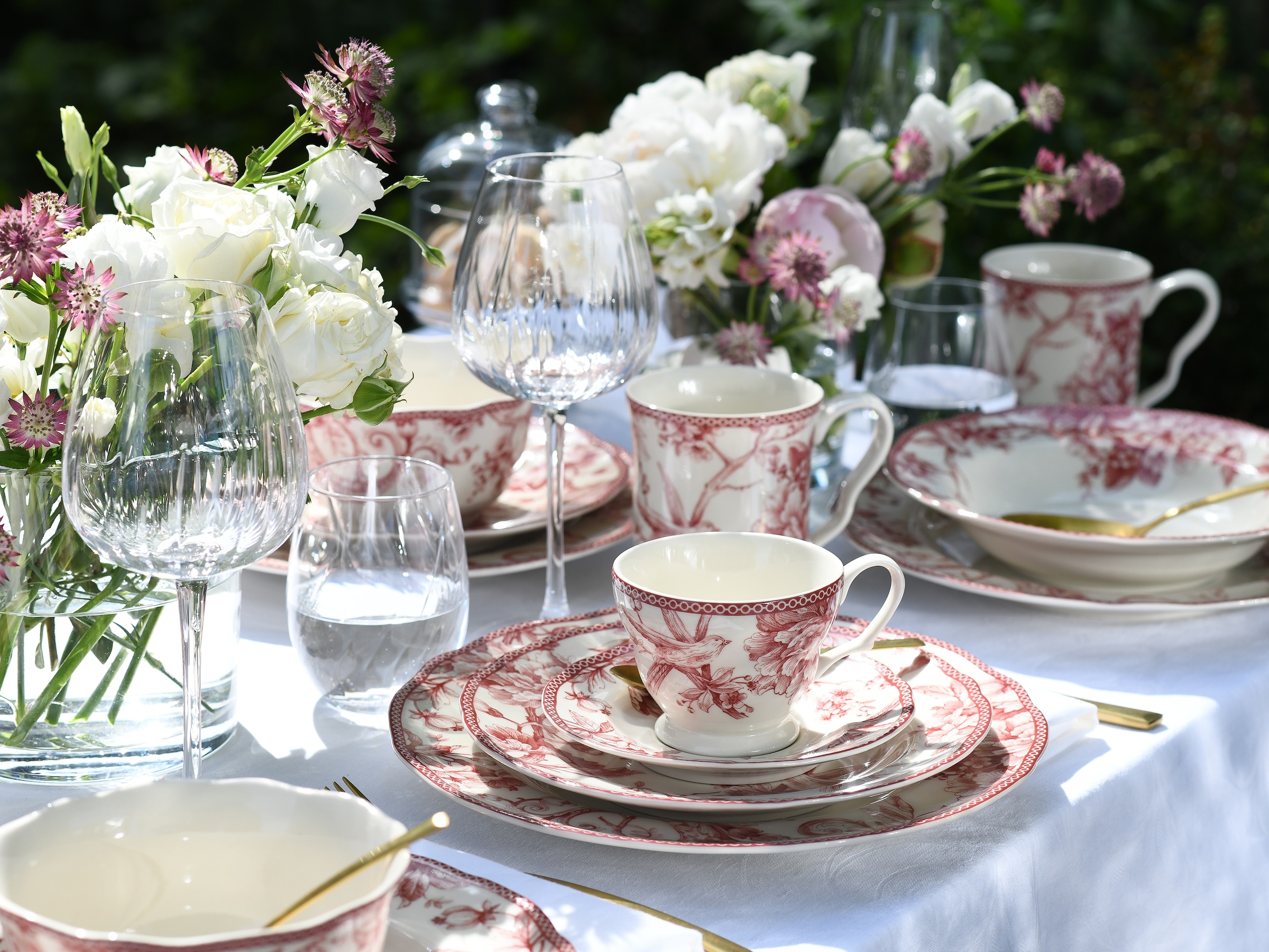 CreaTable Kaffeeservice »Adelaide, Service 12-tlg.« Nostalgischer Vintage Dekor, Elegante Form