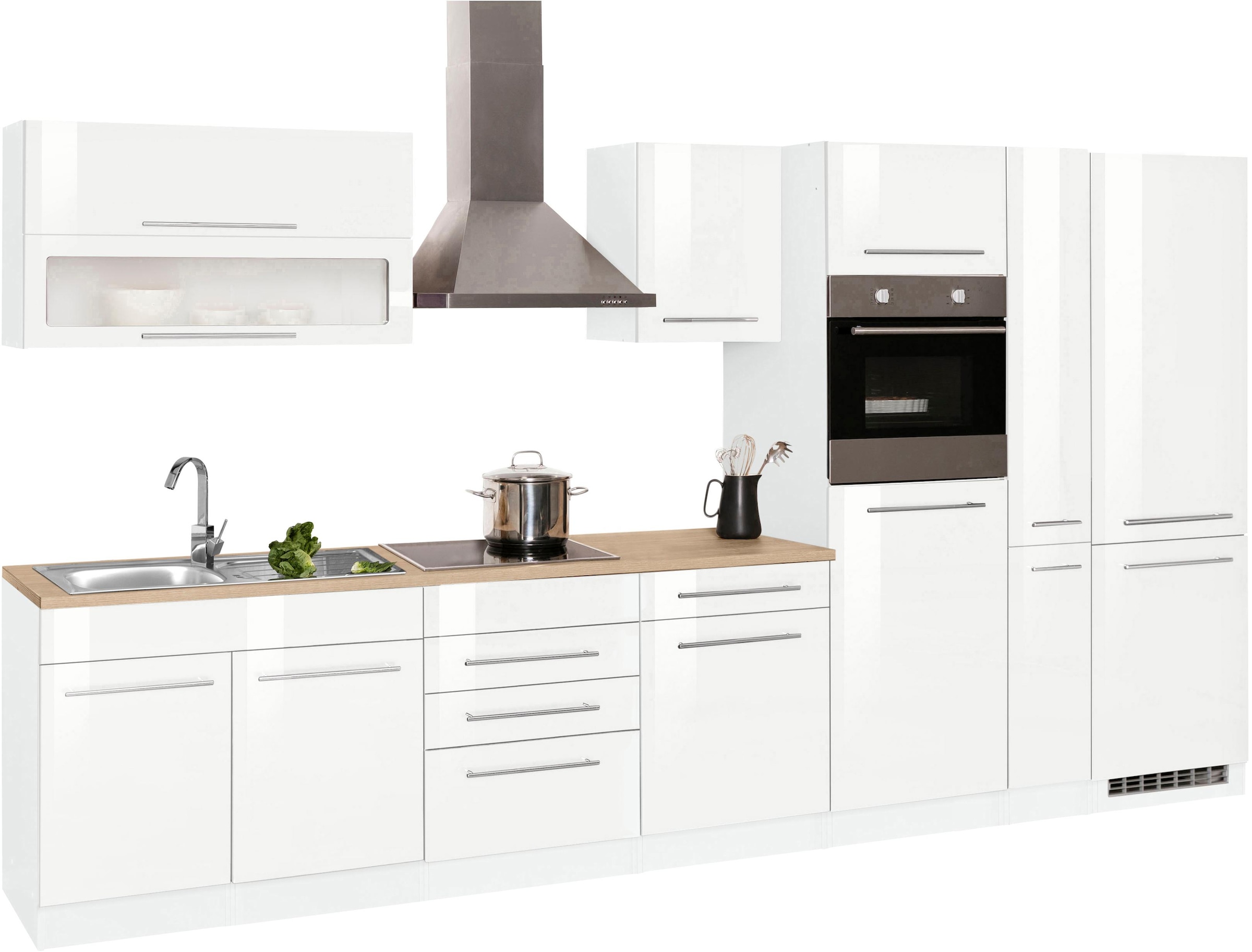 KOCHSTATION Küchenzeile »KS-Eton«, mit E-Geräten, Breite 360 cm