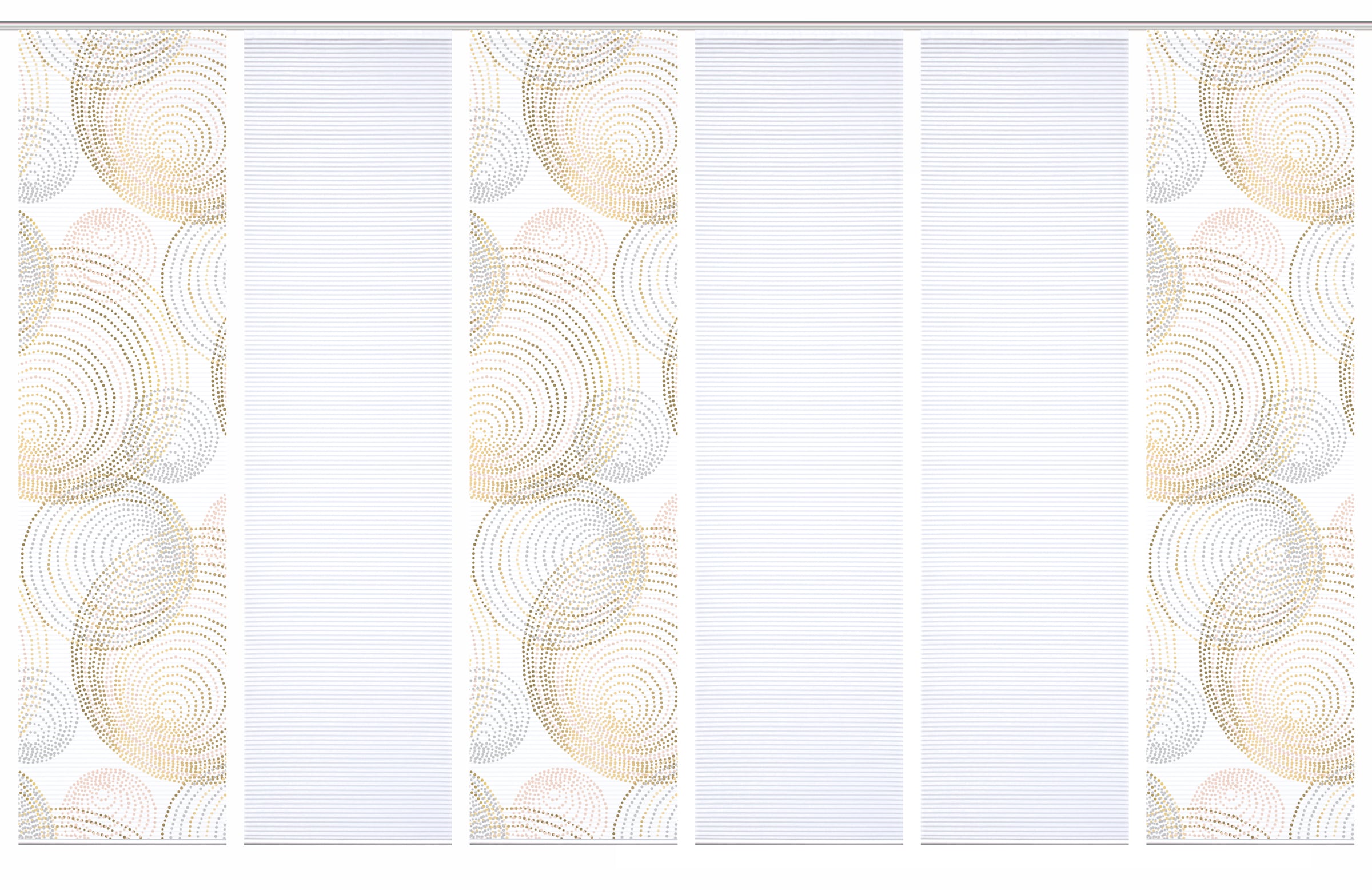 HOME in green Schiebegardine »SPIRO« Paneelwagen 6 Stk. tlg. SET DIGITALDRUCK,BAMBUSOPTIK RECYCELT