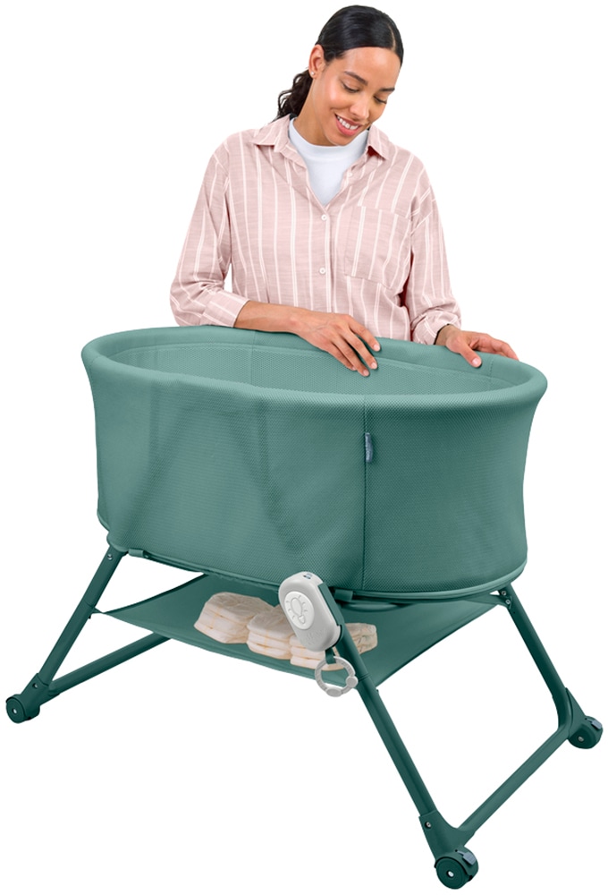 ingenuity Baby-Reisebett »Snooze & Stow™ Easy-Folding Bassinet, grün« faltbar