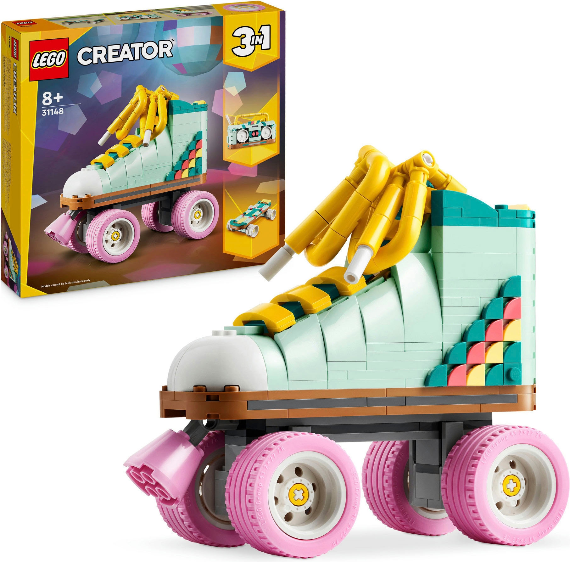 Konstruktionsspielsteine »Rollschuh (31148), LEGO Creator 3in1«, (342 St.), Made in...