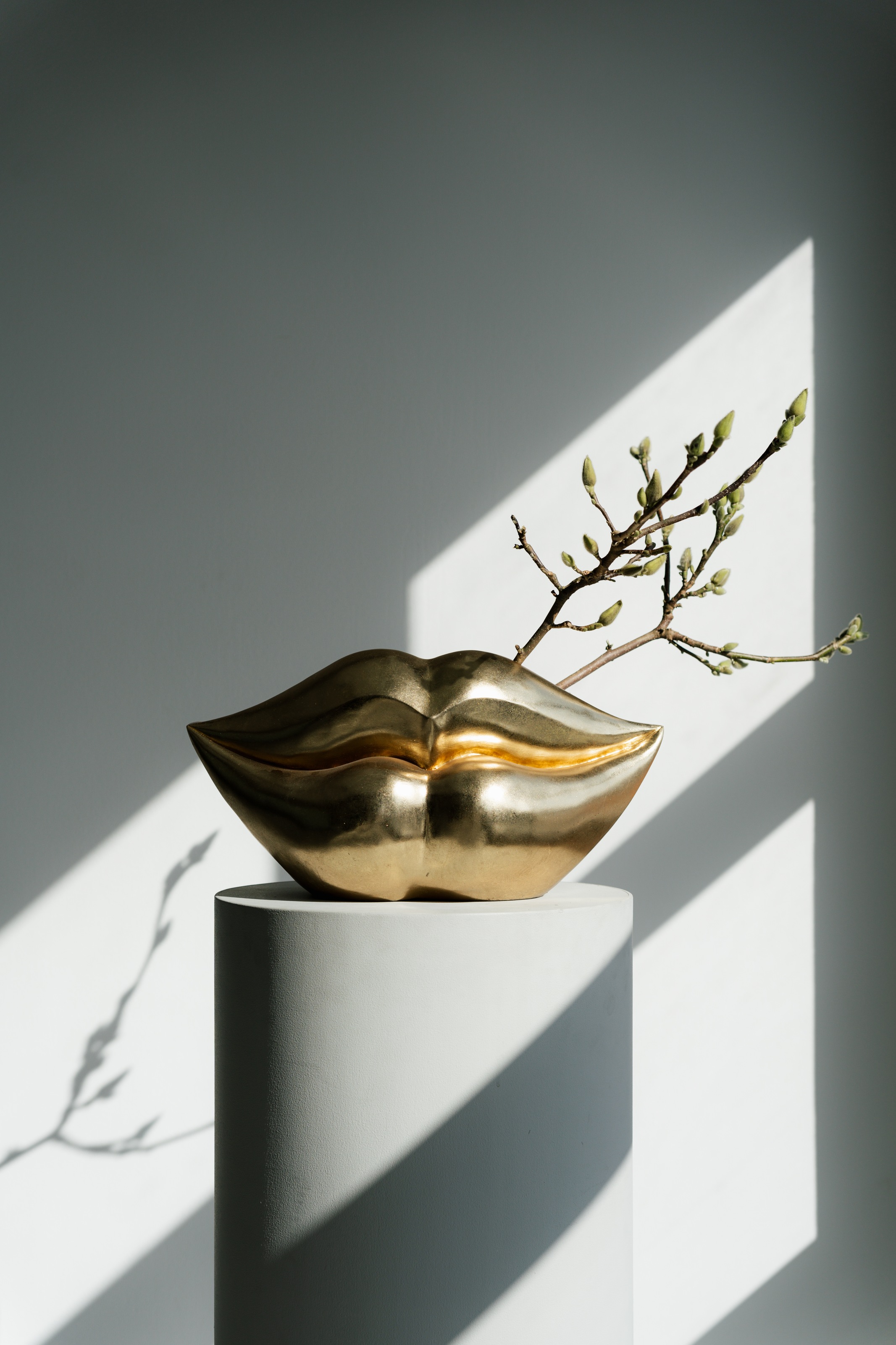 Kare Design Dekovase »Lips Gold 30cm«