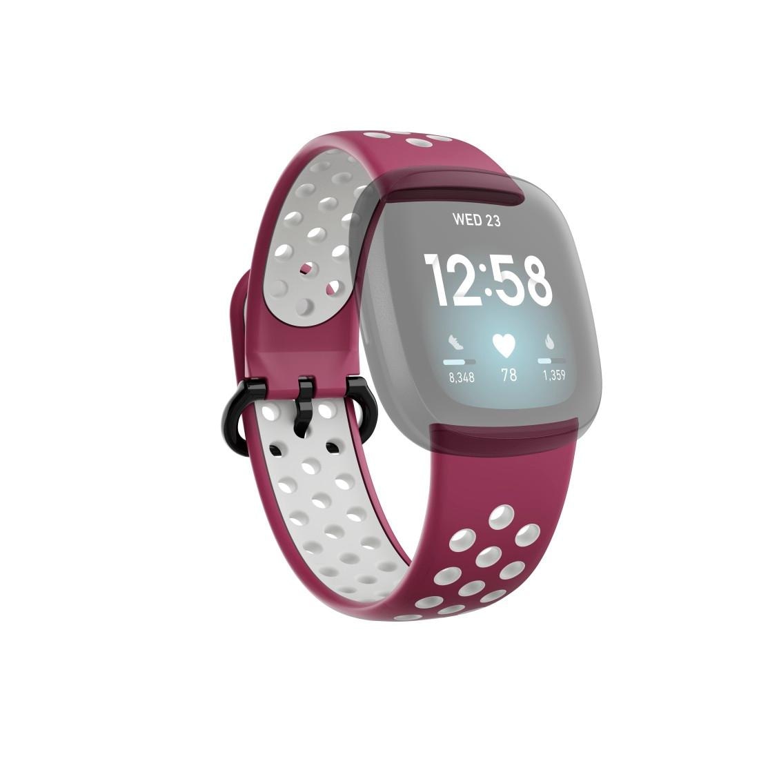 Hama Smartwatch-Armband »Ersatzarmband für Fitbit (2), 3/4/Sense UNIVERSAL | Silikon, Versa Garantie Jahre 3 XXL cm/21 22 cm« ➥