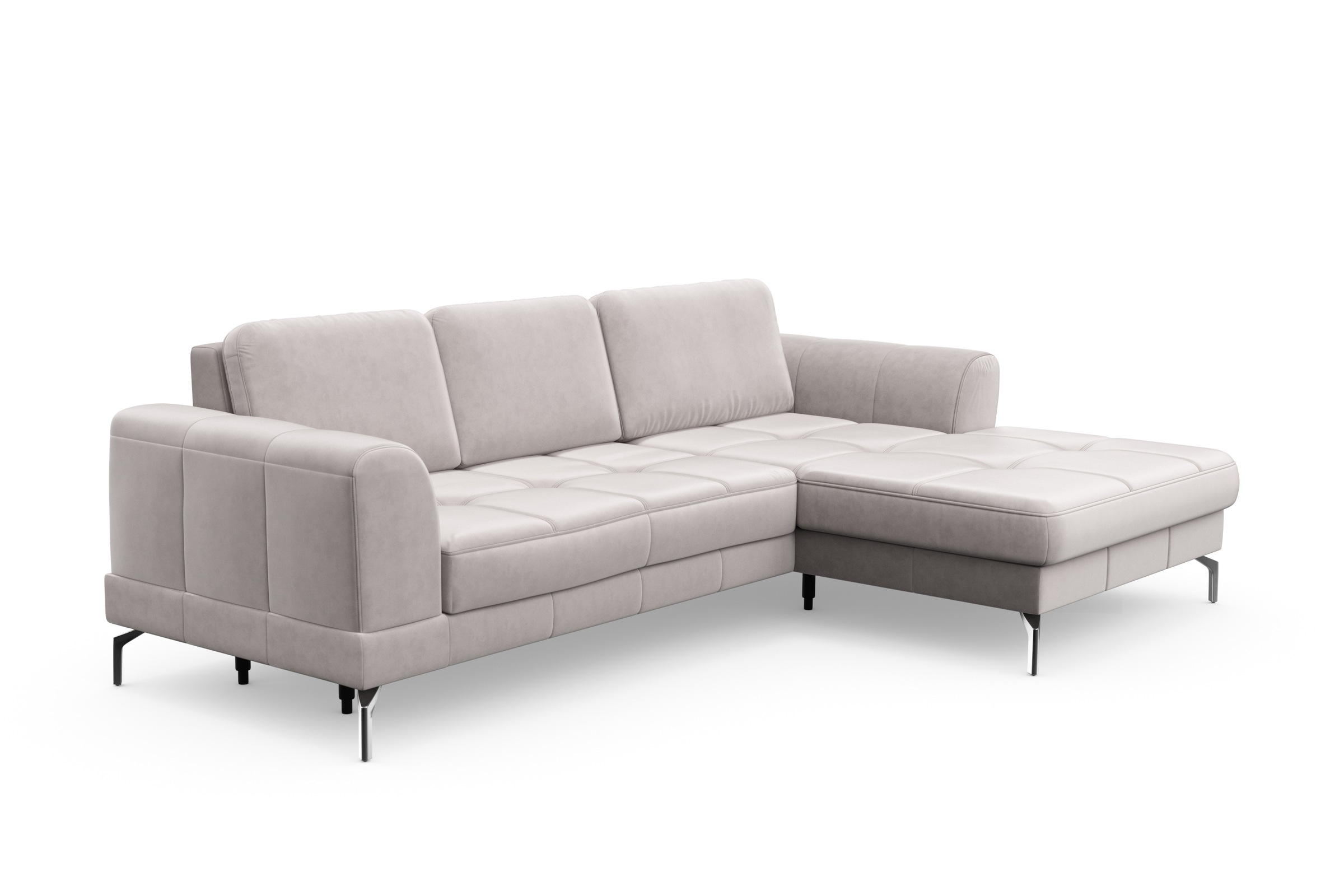 sit&more Ecksofa »Bendigo L-Form«, inklusive Sitztiefenverstellung, Bodenfreiheit 15 cm, 2 Fußfarben