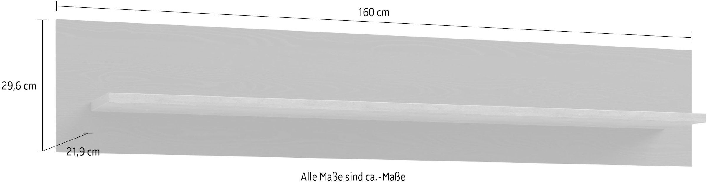 FORTE Wandregal »Bohol«, Breite 160 cm