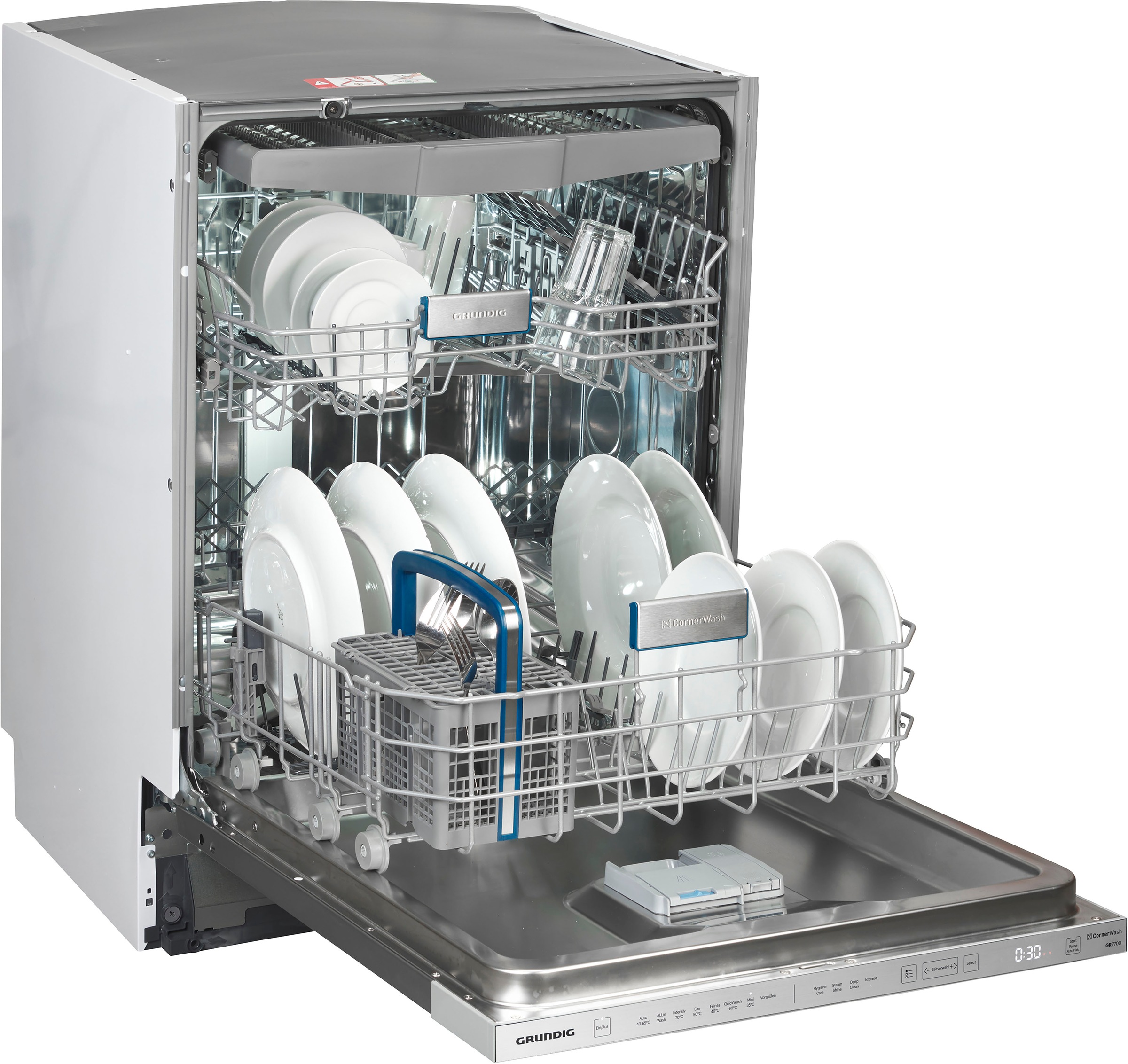 Grundig vollintegrierbarer Geschirrspüler »GTVP4540B 7612101671«, 16 Maßgedecke, XXL-Geschirrspüler, hocheinbaufähig
