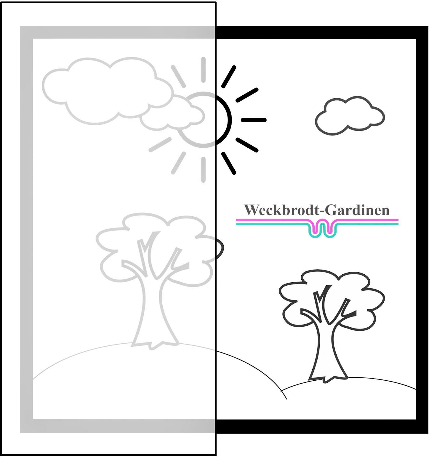 Weckbrodt Bogenstore »Savannah«, (1 St.), Jacquard, Bogenstore, halbtransparent, Bordüre, Kante, floral, Store