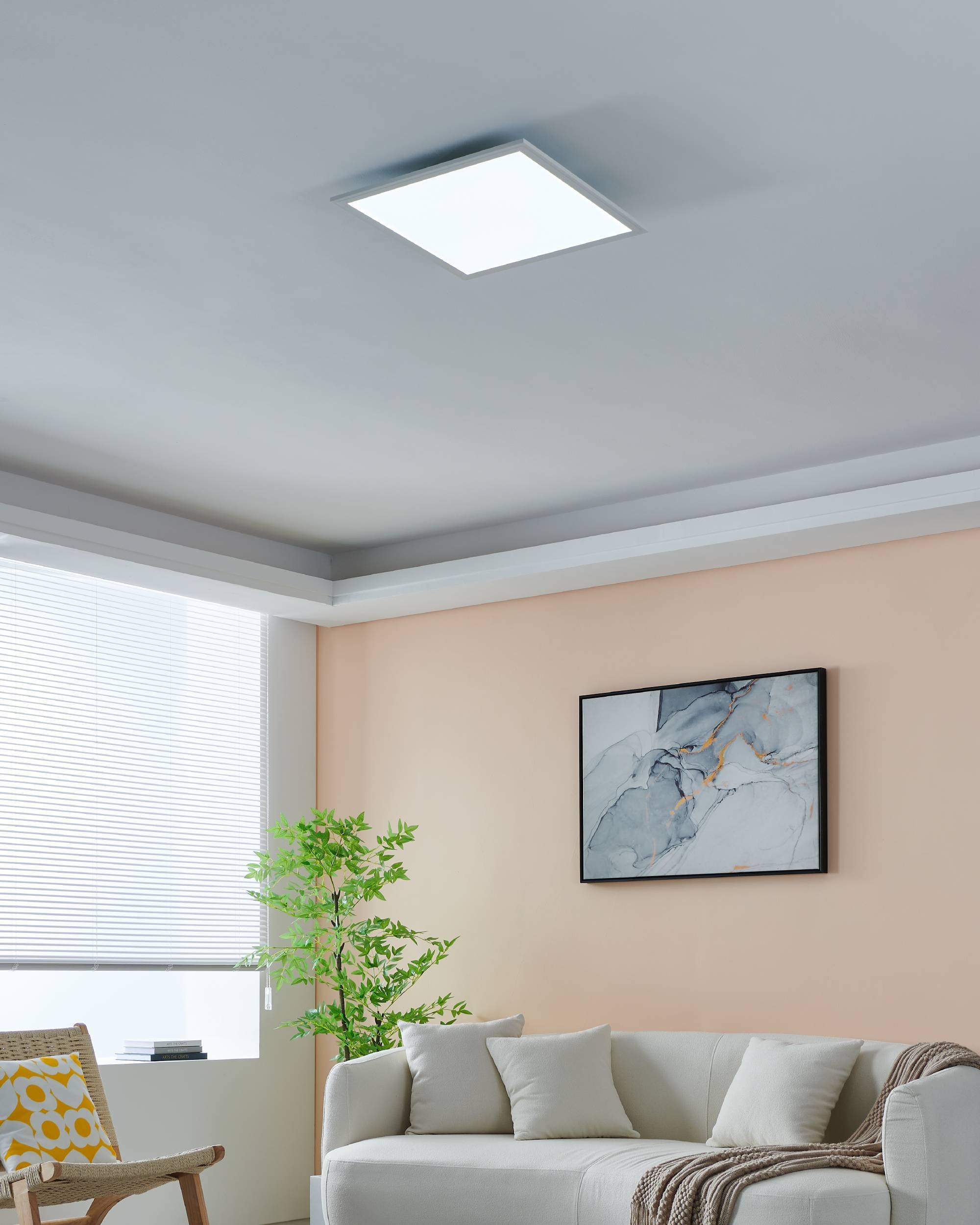 EGLO Deckenleuchte »SALOBRENA-Z« LED-Modul 1 Stk. warmweiß - kaltweiß Disco-Modus, App/Sprachsteuerung Alexa, 45x45x5cm, exkl. Fernbedienung