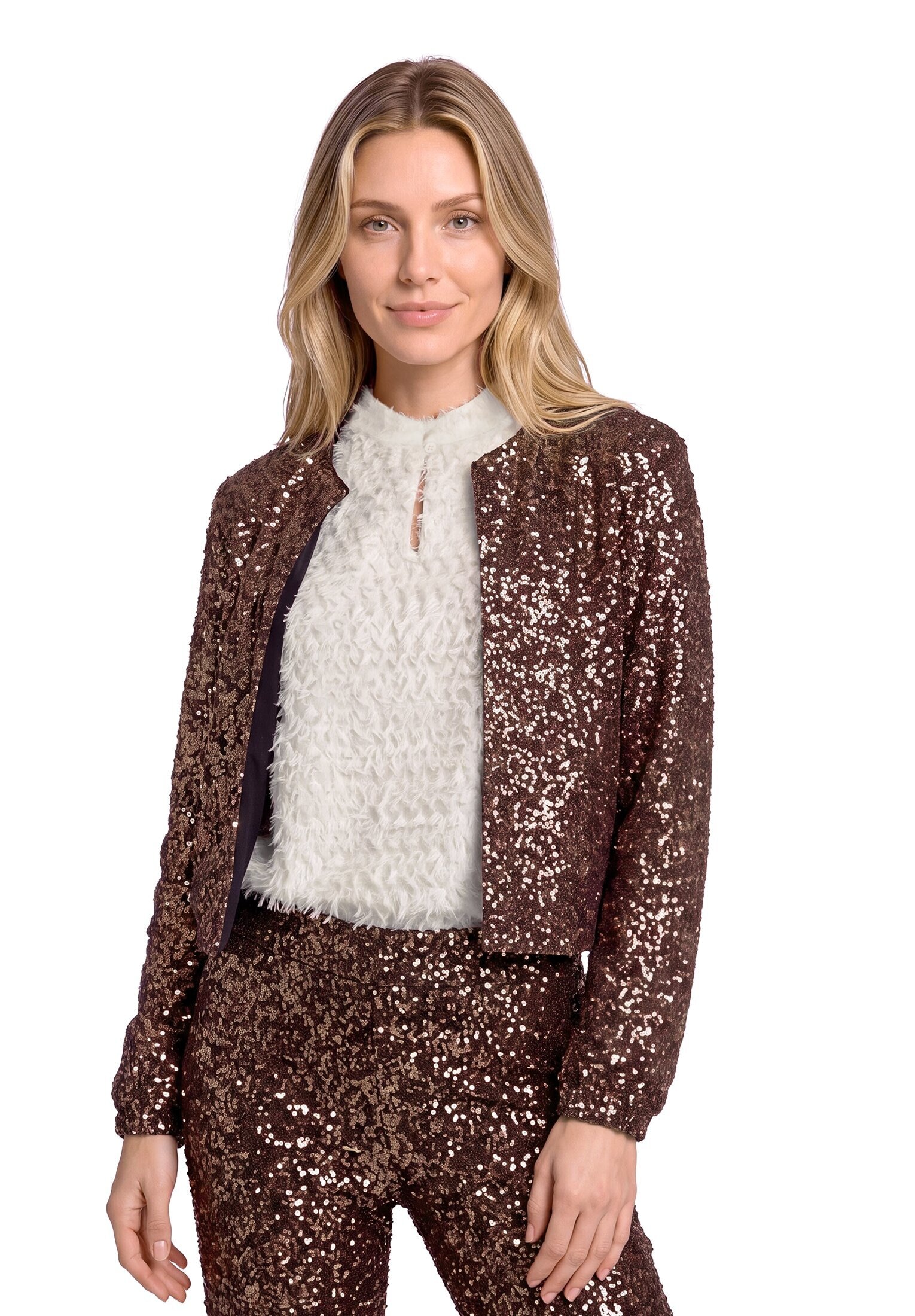 Betty&Co Jackenblazer »Blouson mit Pailletten«