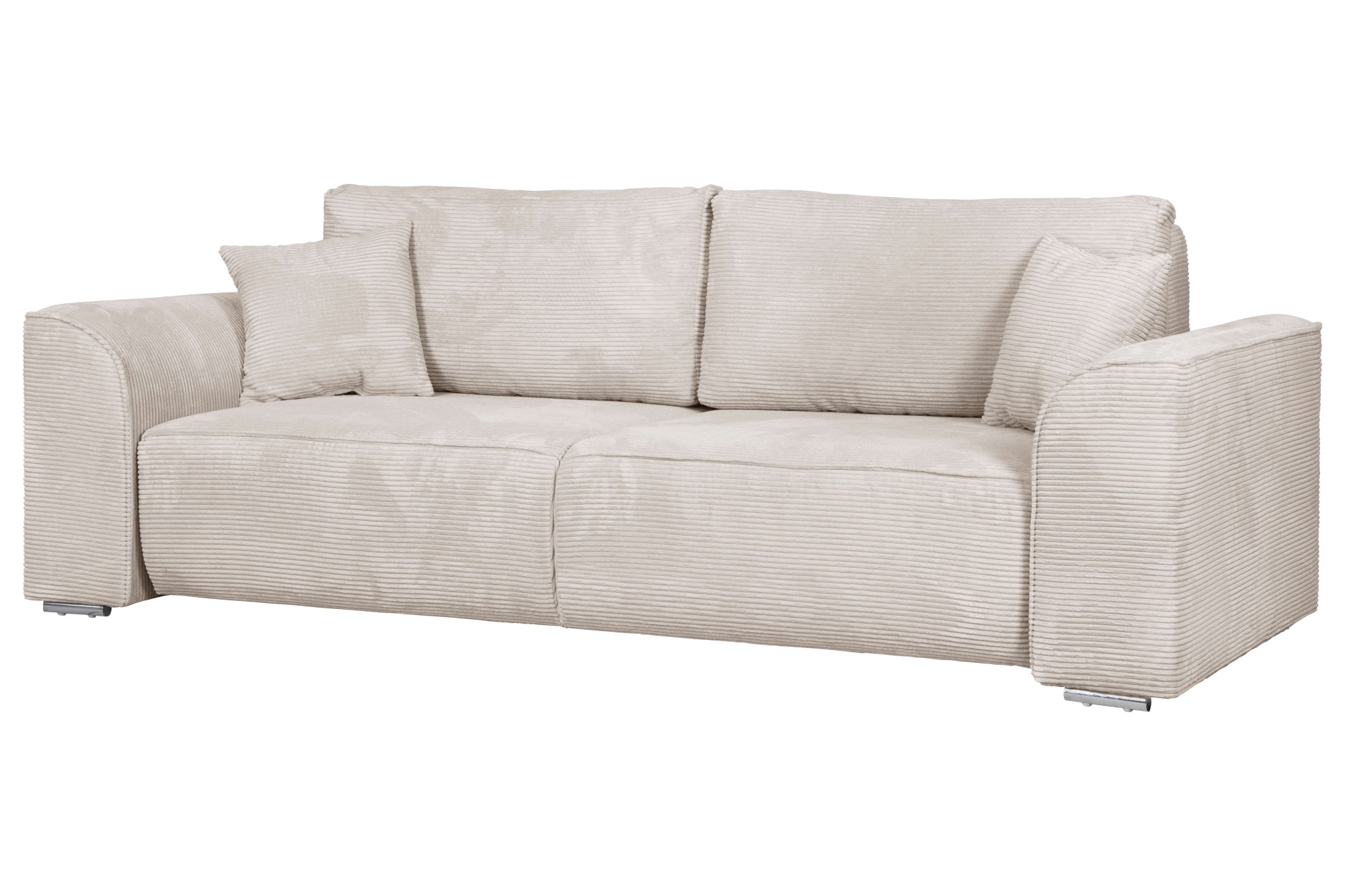 INOSIGN 3-Sitzer Beatrice Schlafsofa, wahlweise auch mit Bettfunktion und Bettkasten, incl. 2 Zierkissen