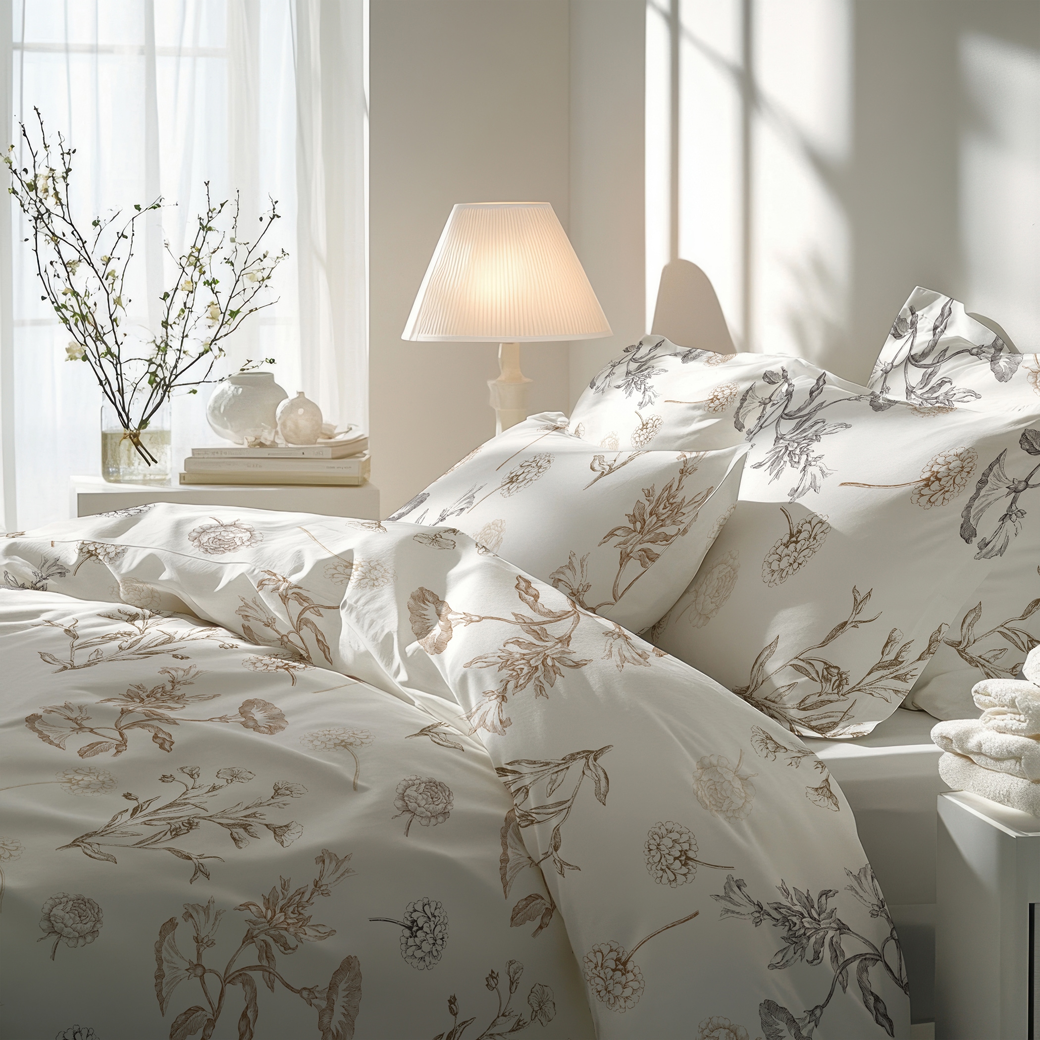 Florella Bettwäsche »»Leni bronze « Fein-Renforcé,  100% Baumwolle«