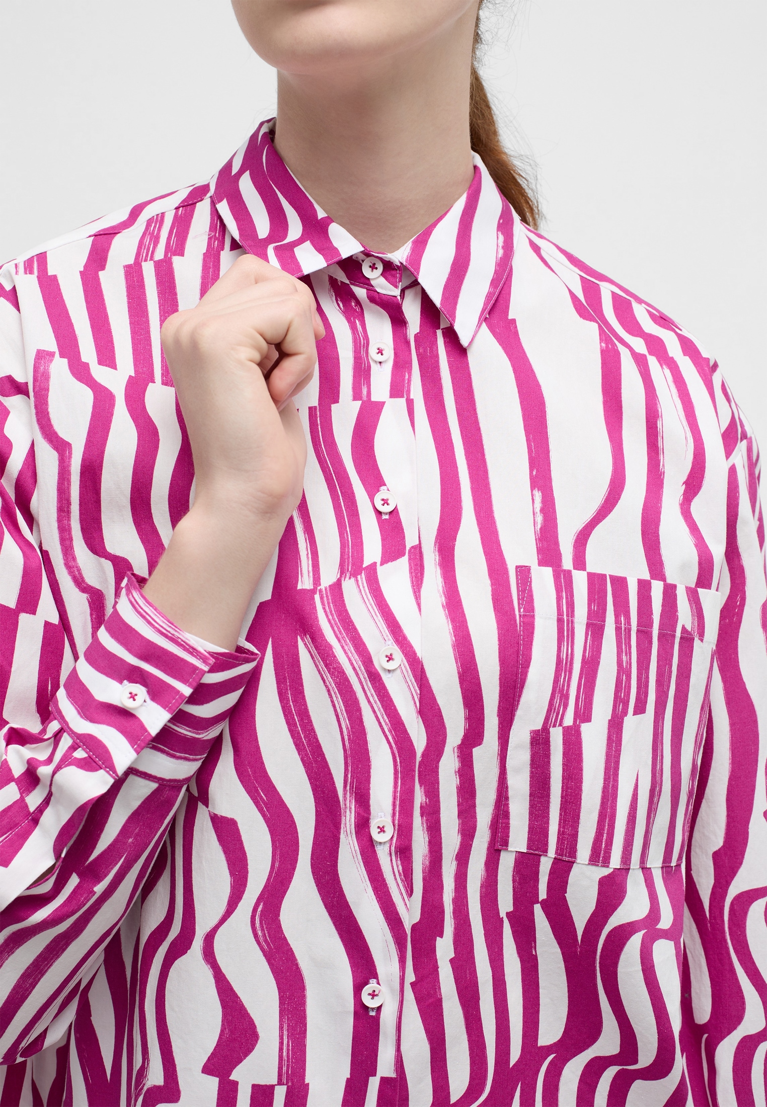 Eterna Hemdbluse »OVERSIZE FIT« EASY IRON (bügelleicht)