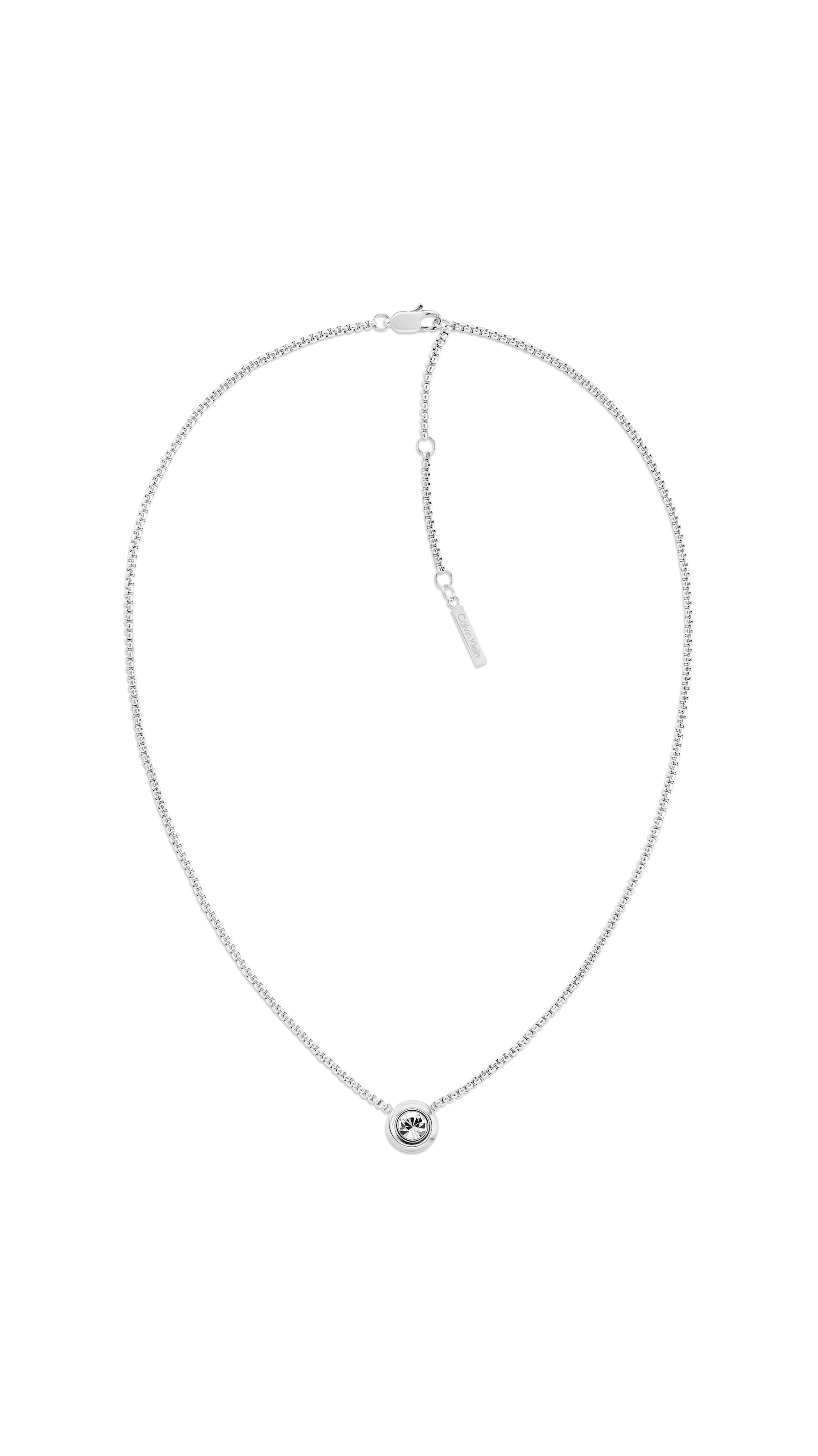 Calvin Klein Kette mit Anhänger »TWISTED BEZEL SOLITAIRE«, mit Preciosa Crystal